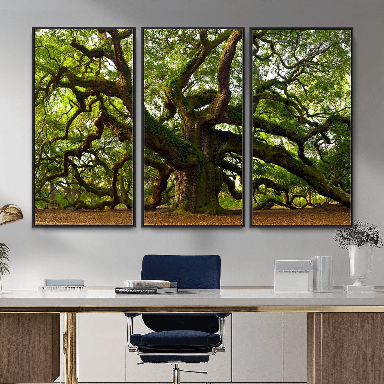 29407-MGV-CV-36X24 - Angel Oak Tree Wall Art Canvas Print | Large Forest Tree Nature Photography Print on Canvas