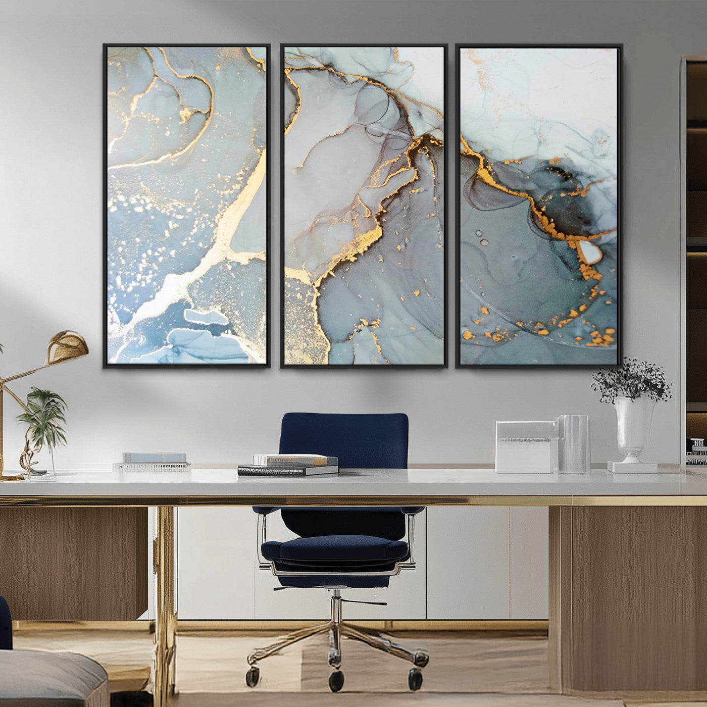 86878-MGV-CV-36X24-Large Abstract Marble Wall Art Canvas Print for Living Room and Farmhouse Decor