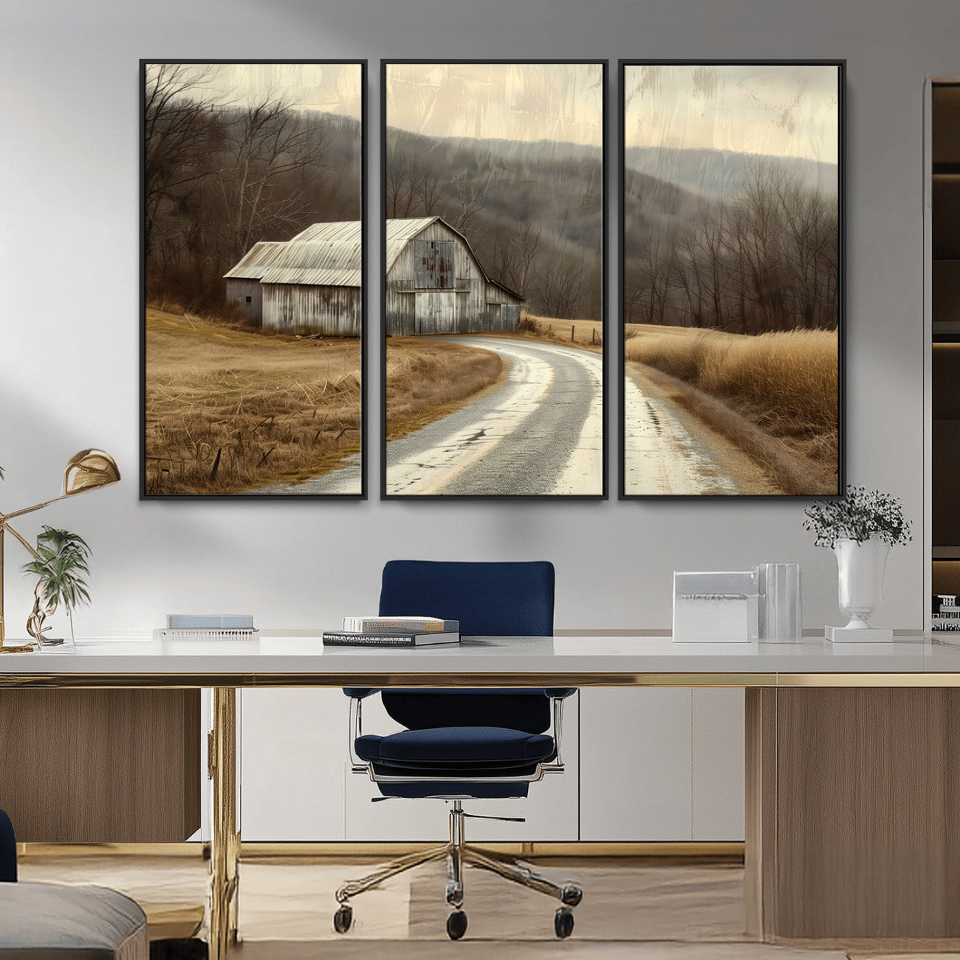 10376-MGV-CV-36X24-Vintage Barn for Farmhouse Wall Decor Canvas Print