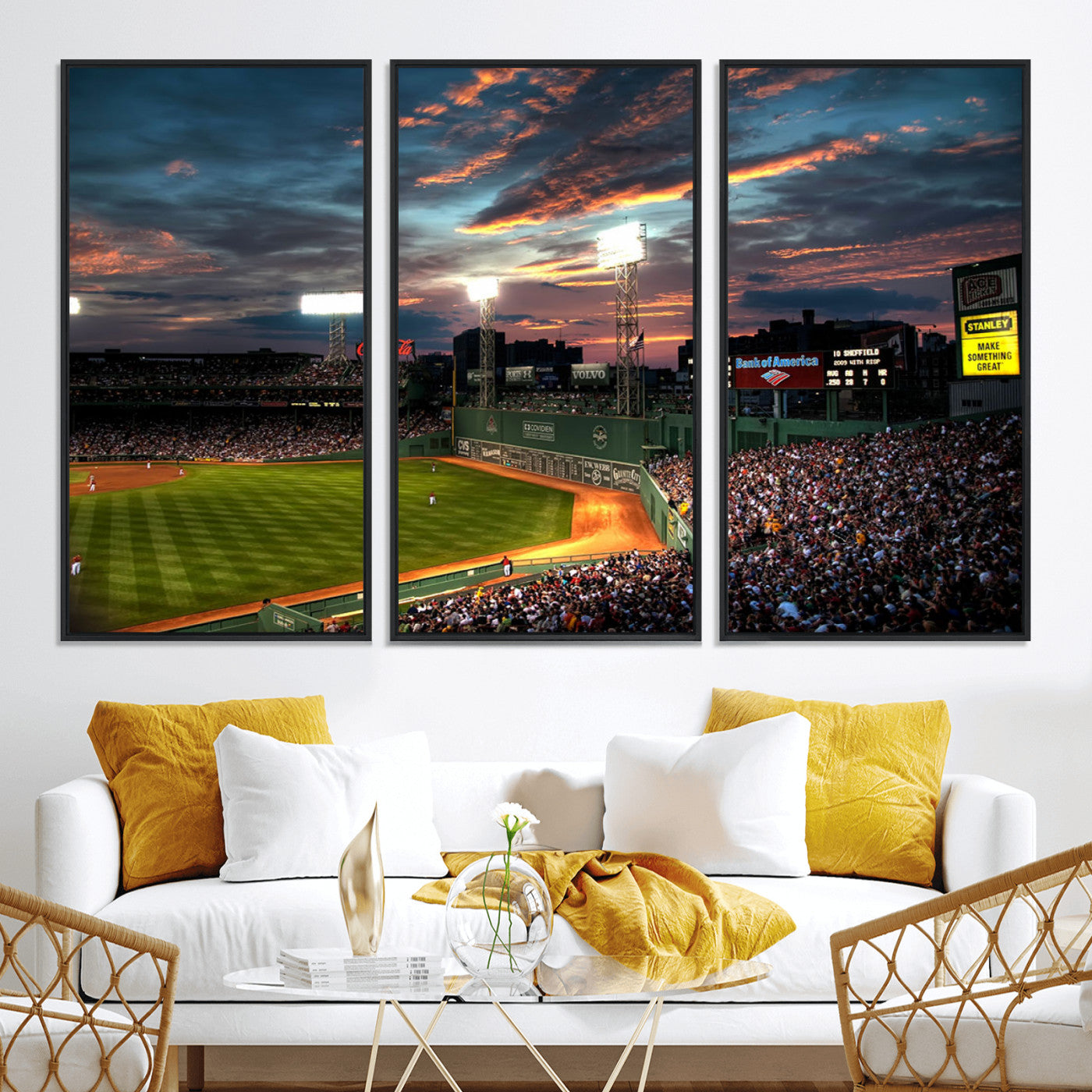 -Fenway Park Wall Art Canvas Print | Large Baseball Stadium Canvas Print for Boston Red Sox Fans |