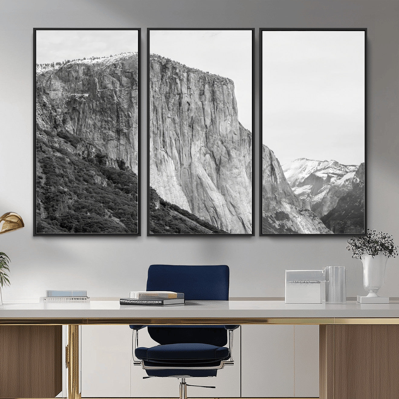 39393420-MGV-CV-36X24 - El Capitan Yosemite Mountain Wall Art – Yosemite Cliff Canvas Print, Rugged Terrain and Timeless Wilderness Decor for Office, Living Room or Cabin