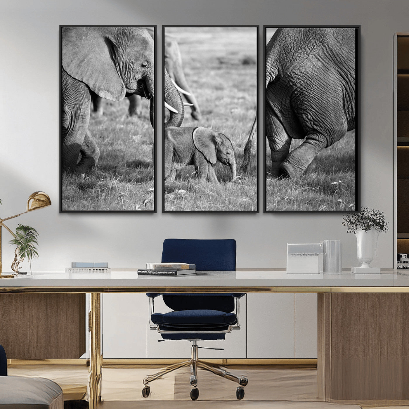 -Wild Elephant Wall Art Canvas Print