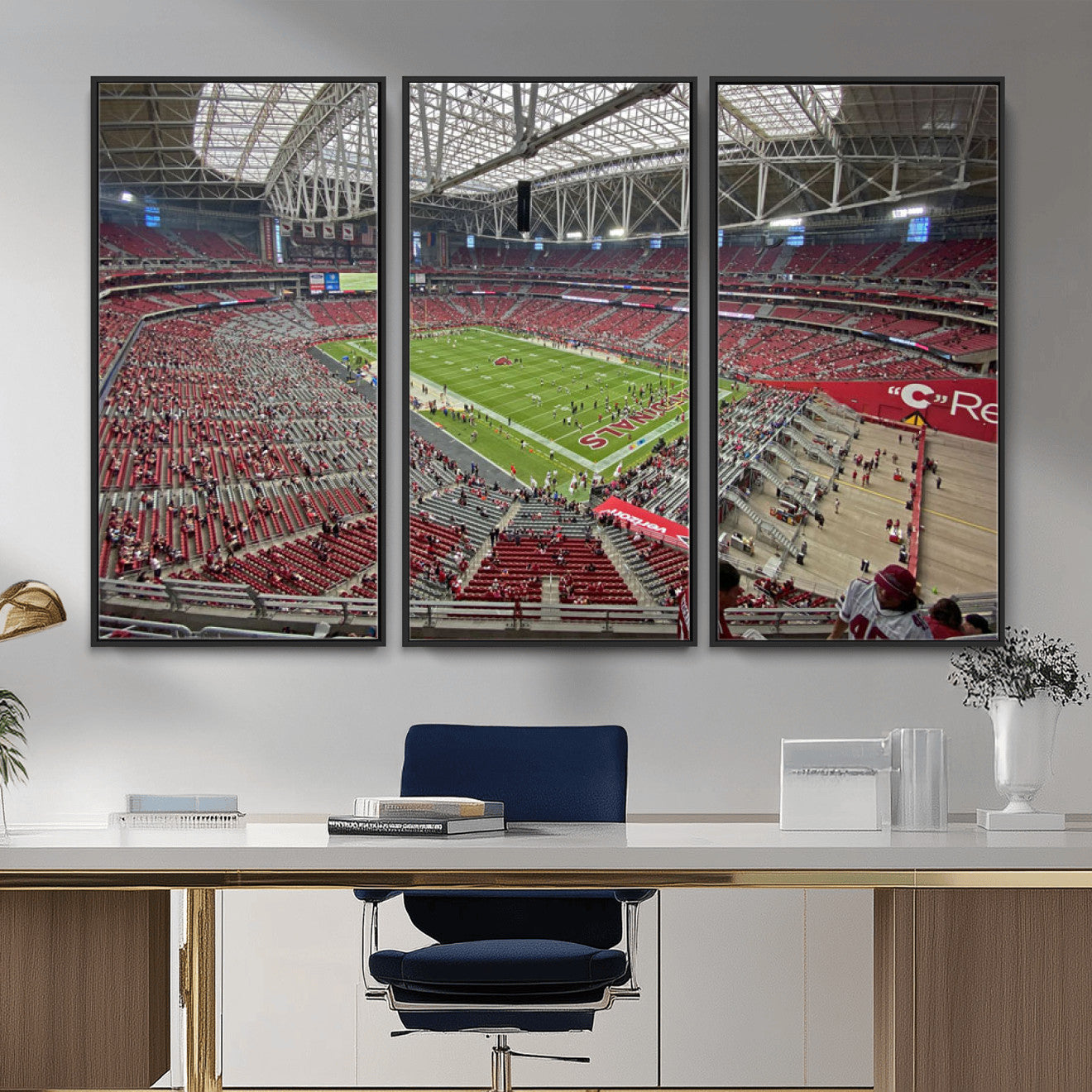 30579717-MGV-CV-36X24 - State Farm Stadium Canvas Wall Art, Arizona Cardinals Football Stadium Print, Glendale NFL Arena Panorama Artwork