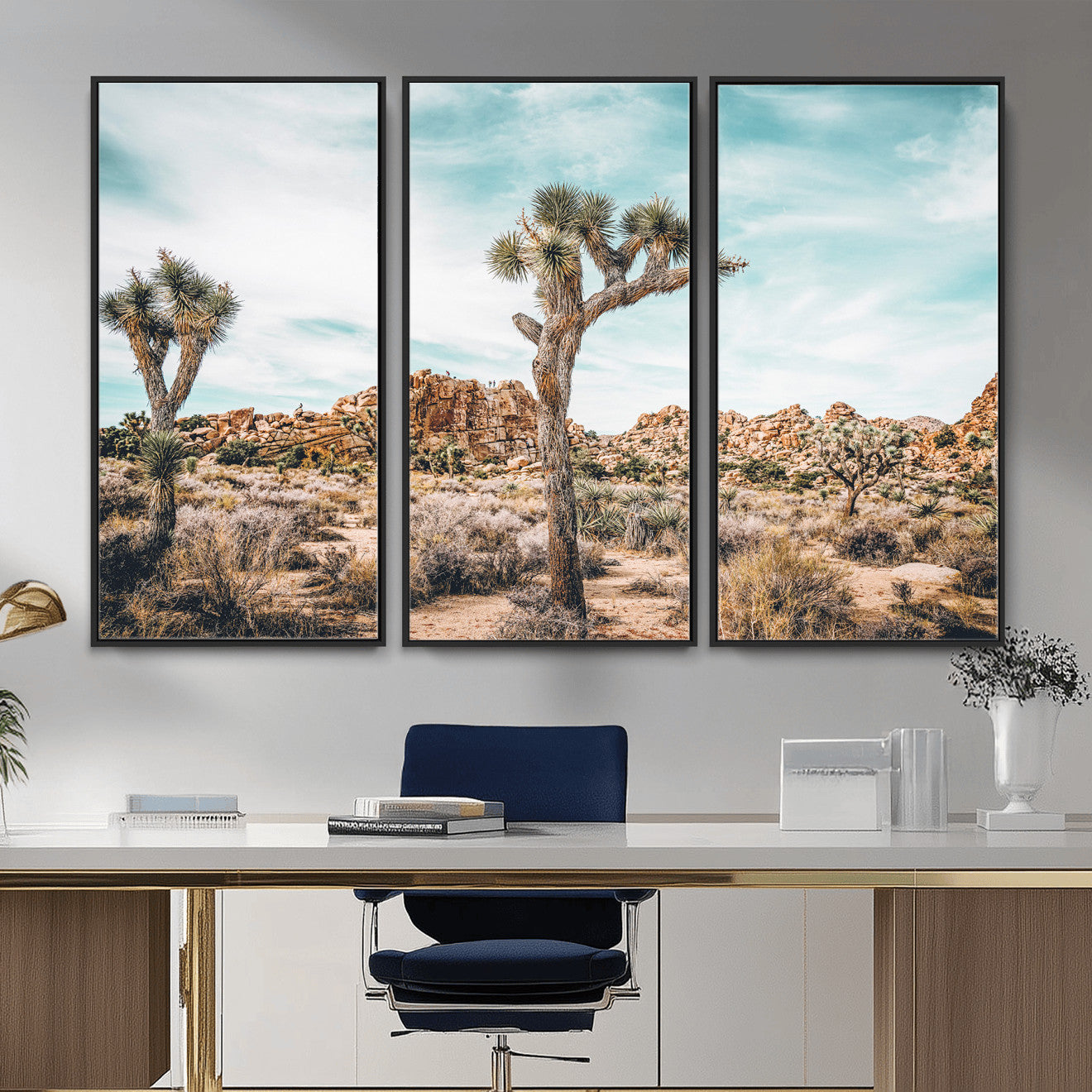41451127-MGV-CV-36X24 - Joshua Tree National Park Canvas Wall Art Print, Desert Landscape Photography, Southwest Nature Decor - Ready to Hang