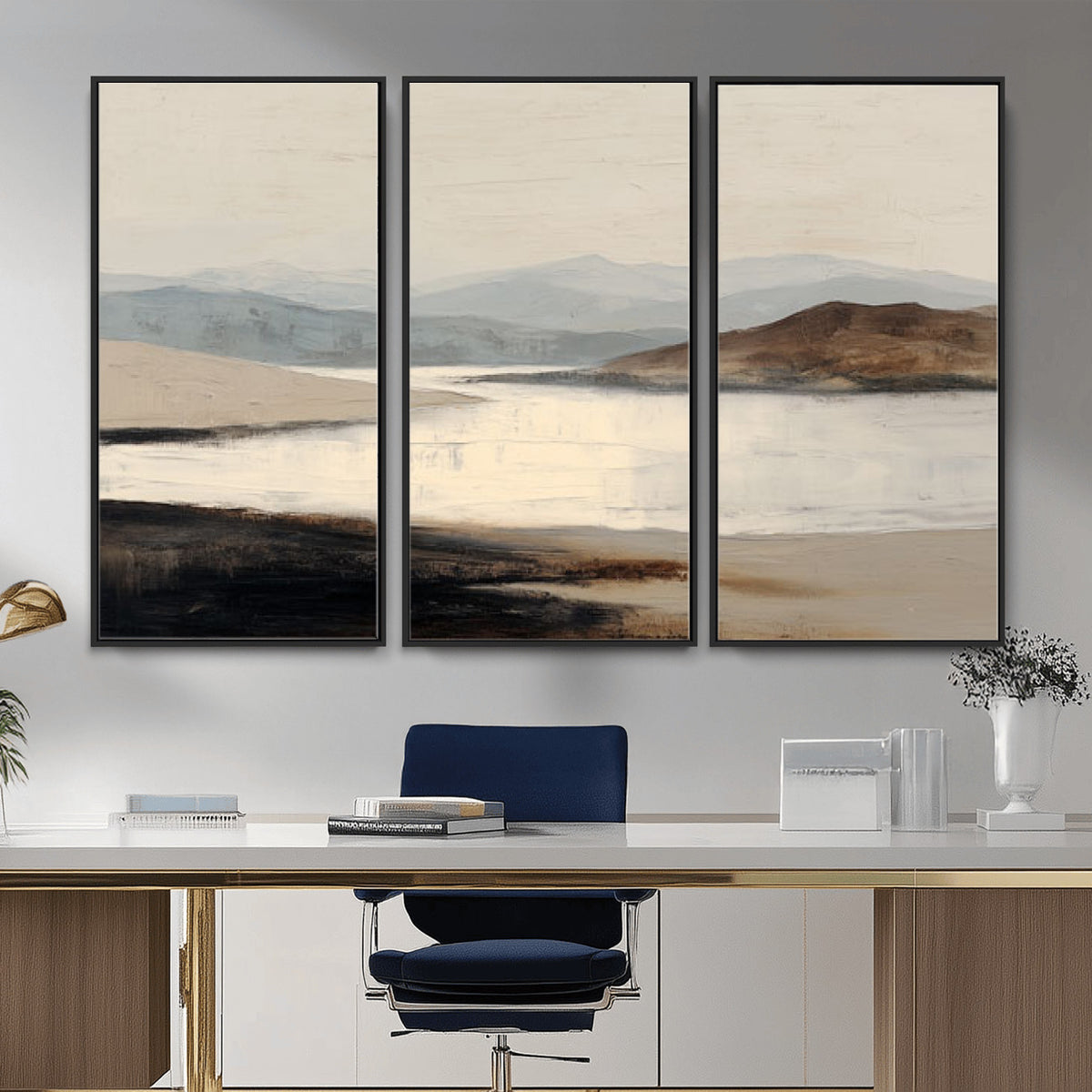 36873679-MGV-CV-36X24 - Modern Abstract Landscape Canvas Wall Art, Minimalist Nature Printing