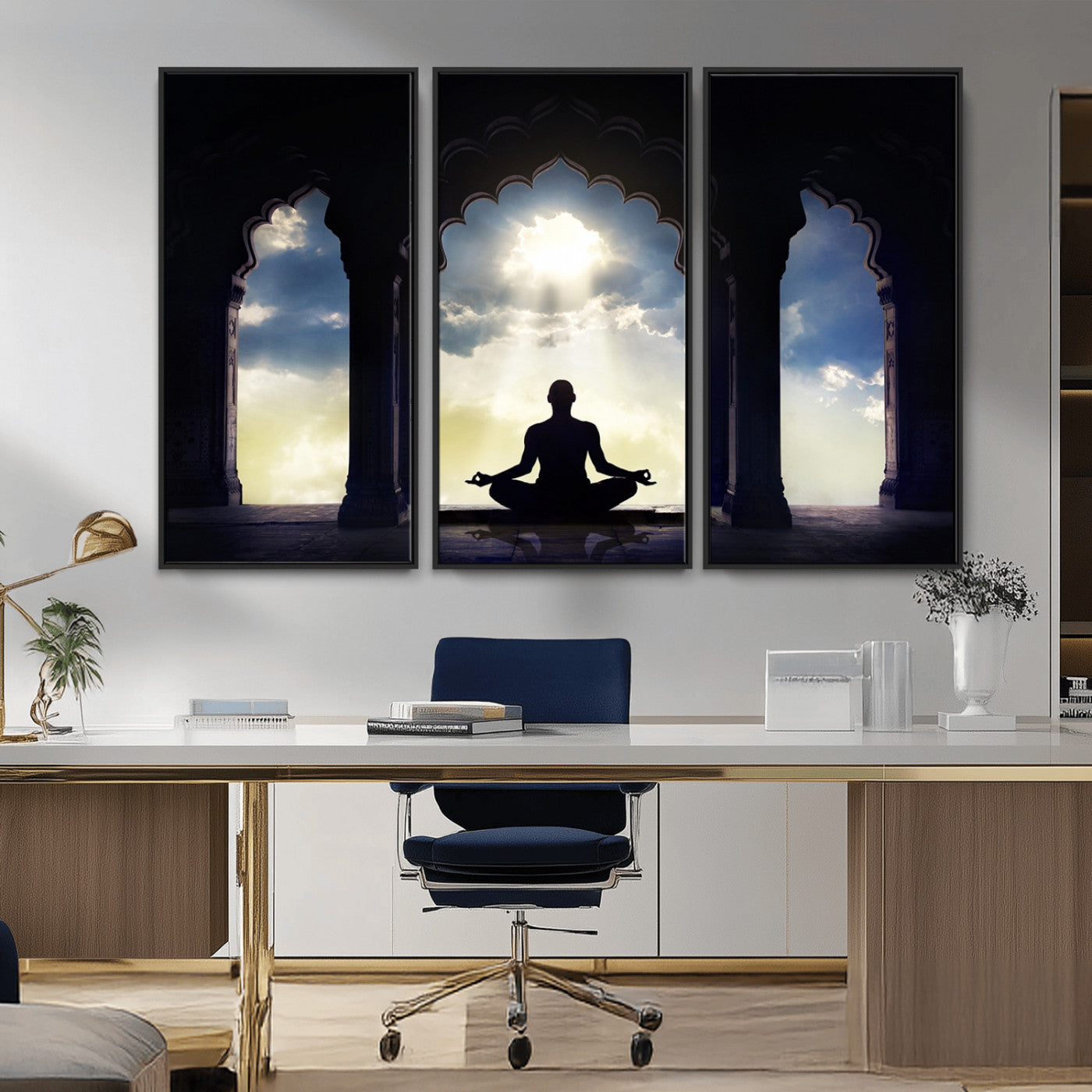 -Women and Yoga Wall Art Canvas Print
