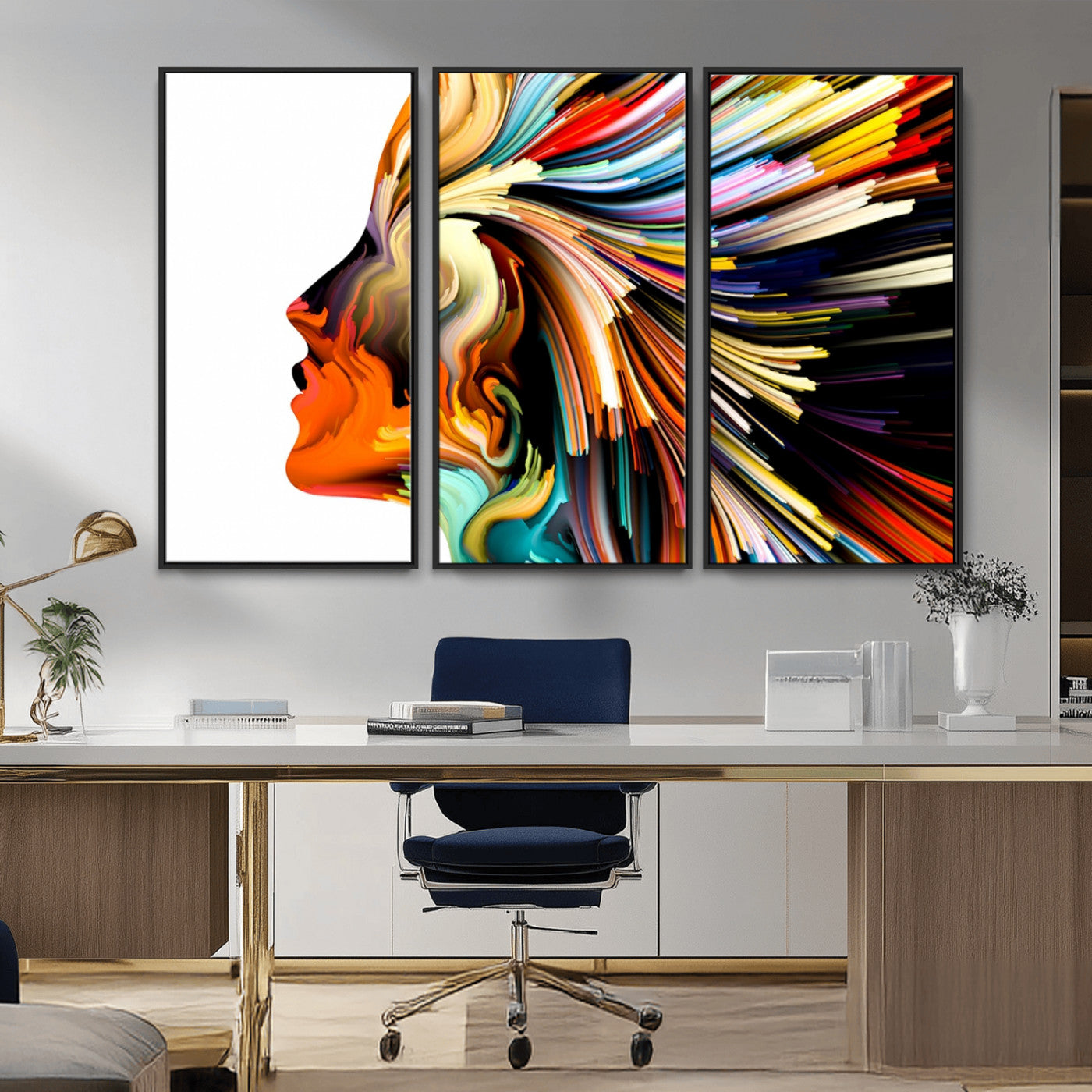76813-MGV-FC-48X32-3P_Black-Profile Colors Canvas Print