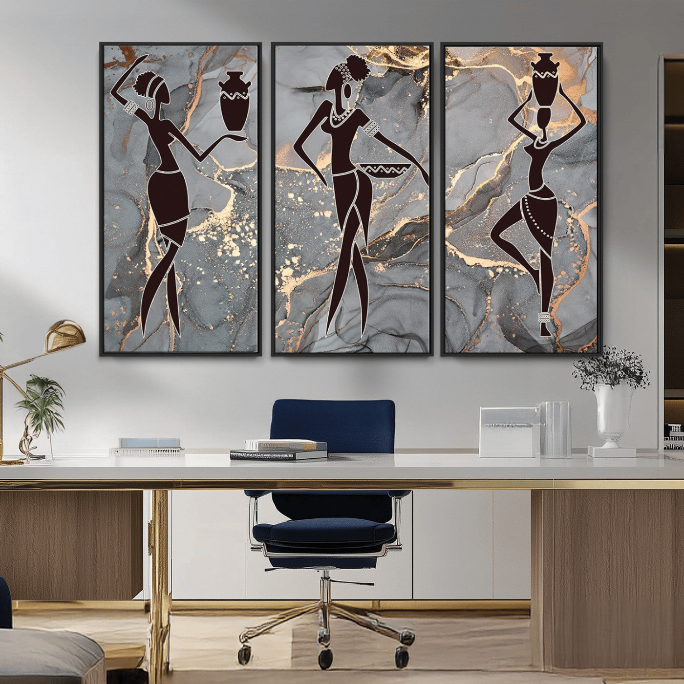 25097-MGV-CV-36X24-Abstract African Womens Art Canvas Print