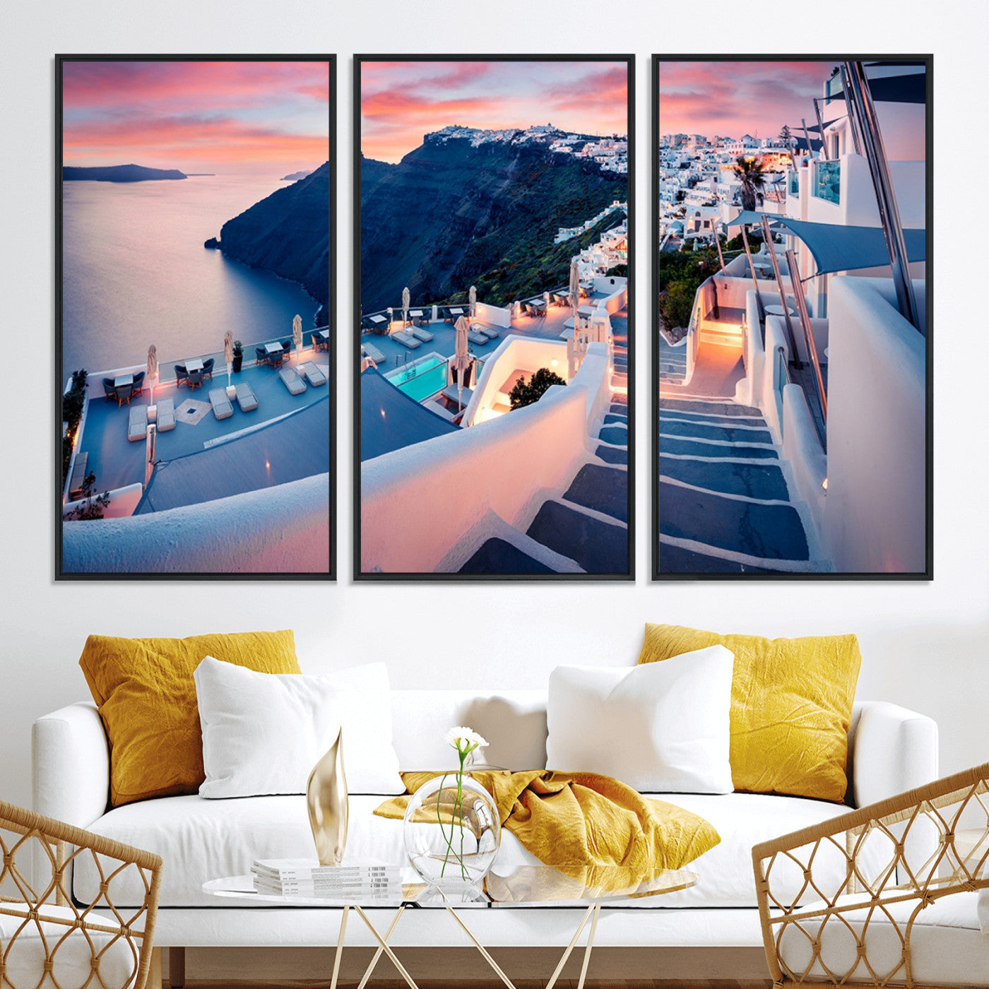 -Greece Santorini Wall Art Landscape Canvas Print