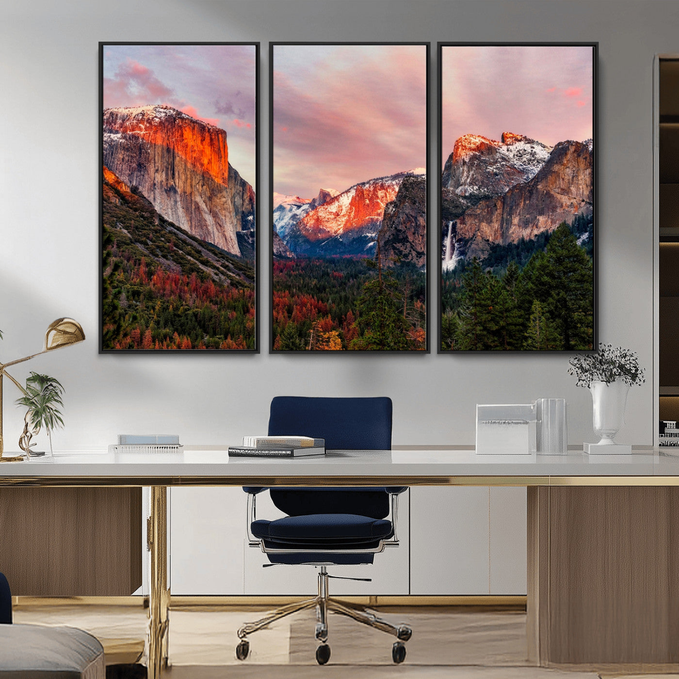 -Yosemite Half Dome Wall Art Canvas Print El Capitan