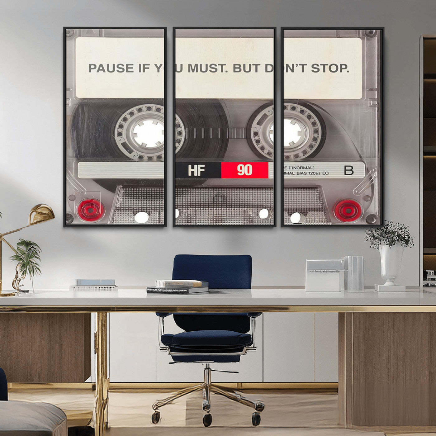 -Music Cassette Iconic Wall Art Canvas Print