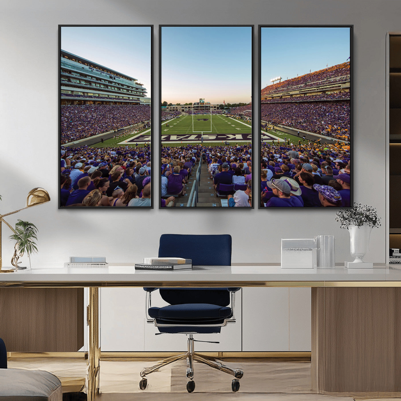 82792-MGV-CV-36X24-Kansas State University Wildcats Football Team Print - Manhattan Bill Snyder Family Football Stadium