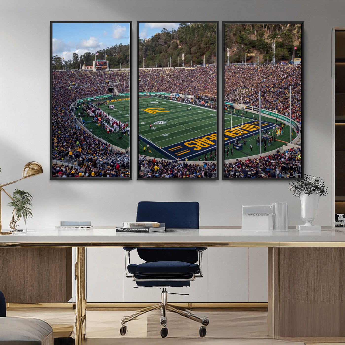 -University of California Golden Bears Football Team Print - Berkeley California Memorial Stadium Art