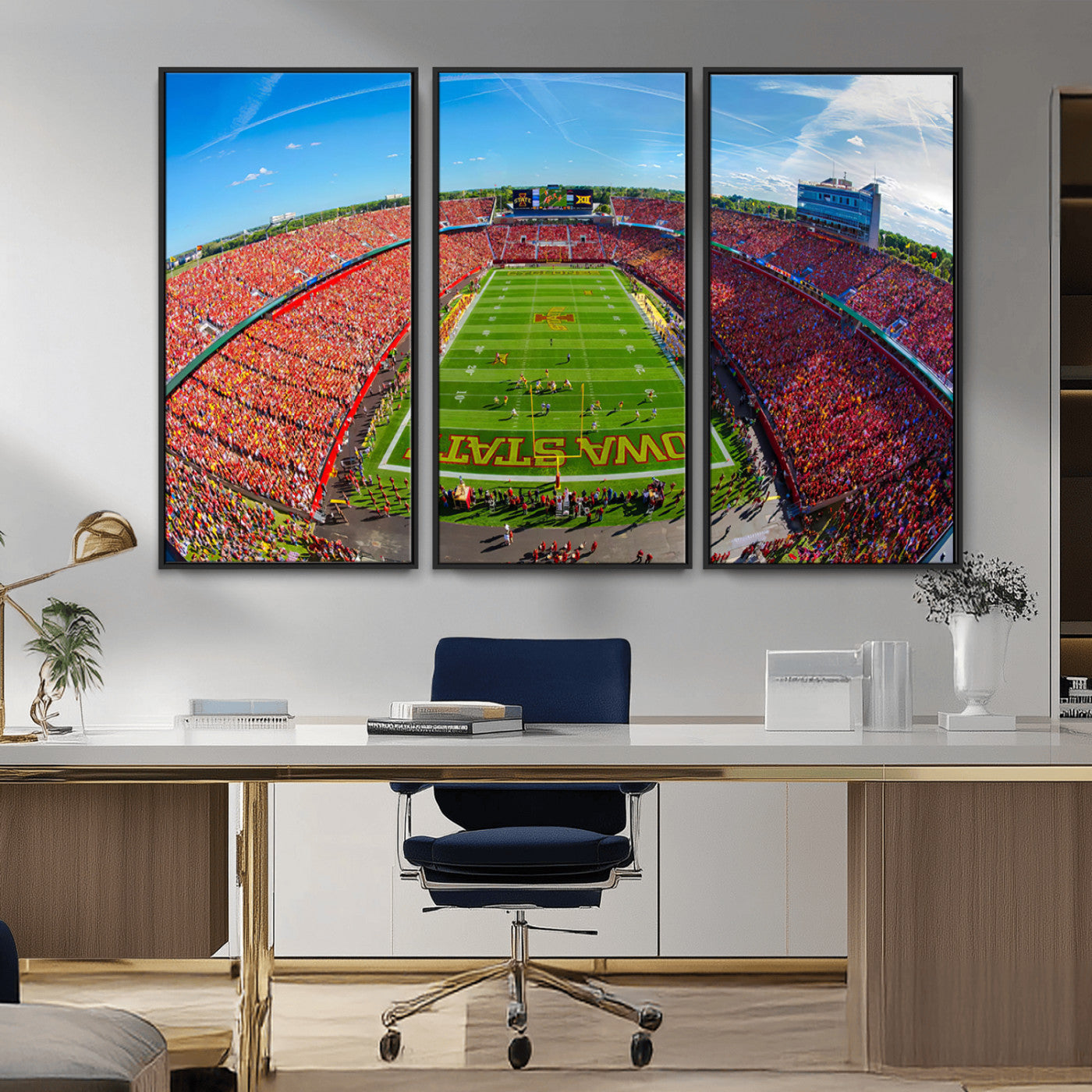 -Iowa State University Cyclones Football Team Print - Ames Jack Trice Stadium Art Canvas Print