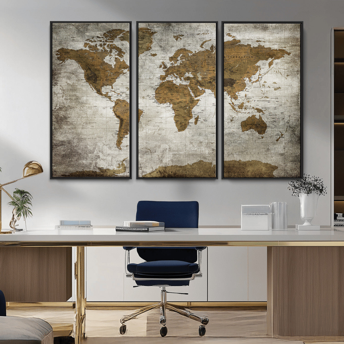 -Push Pin World Map Canvas Print – Travel Tracker Wall Art for Couples, Perfect Anniversary Gift for Home or Office Decor
