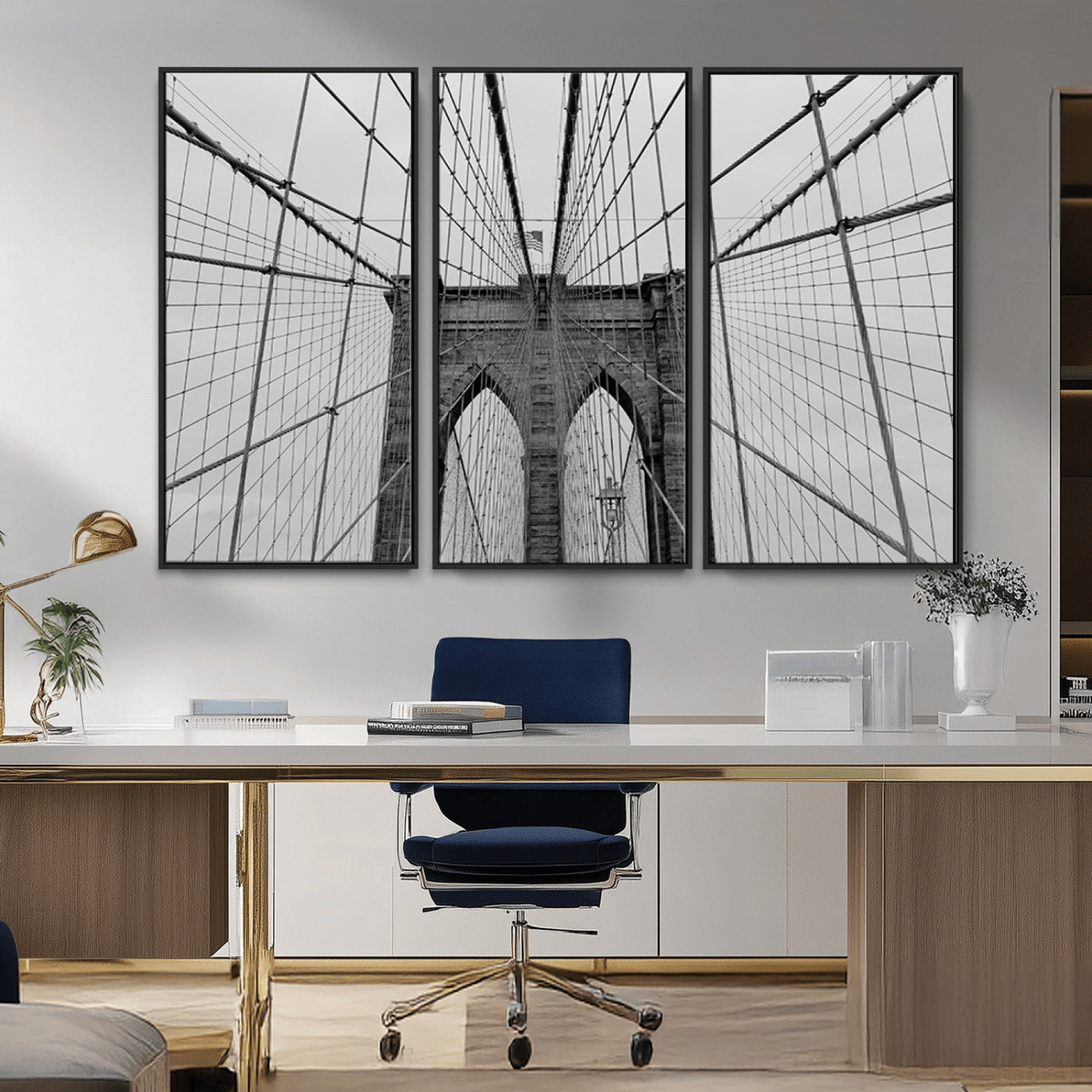 -Large Brooklyn Bridge Wall Art Canvas Print
