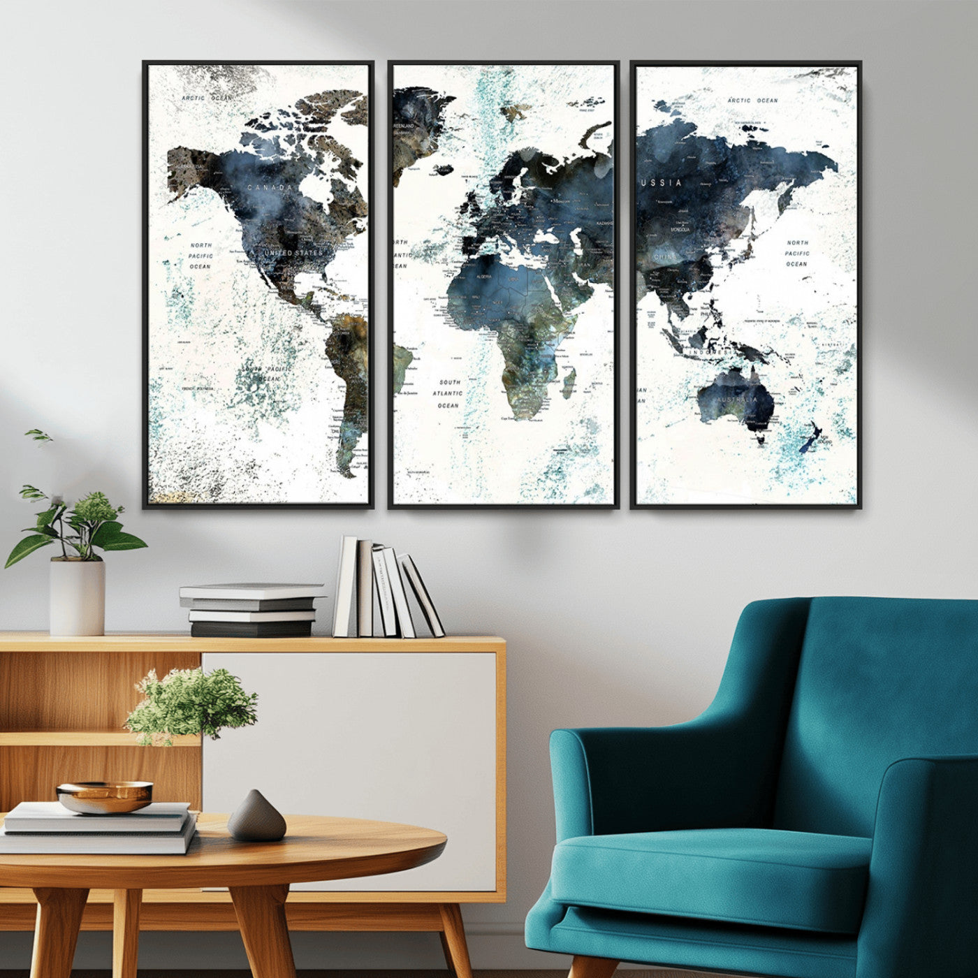 75398-MGV-CV-36X24-Push Pin World Map Canvas Print – Travel Tracker Wall Art for Couples, Perfect Anniversary Gift for Home or Office Decor