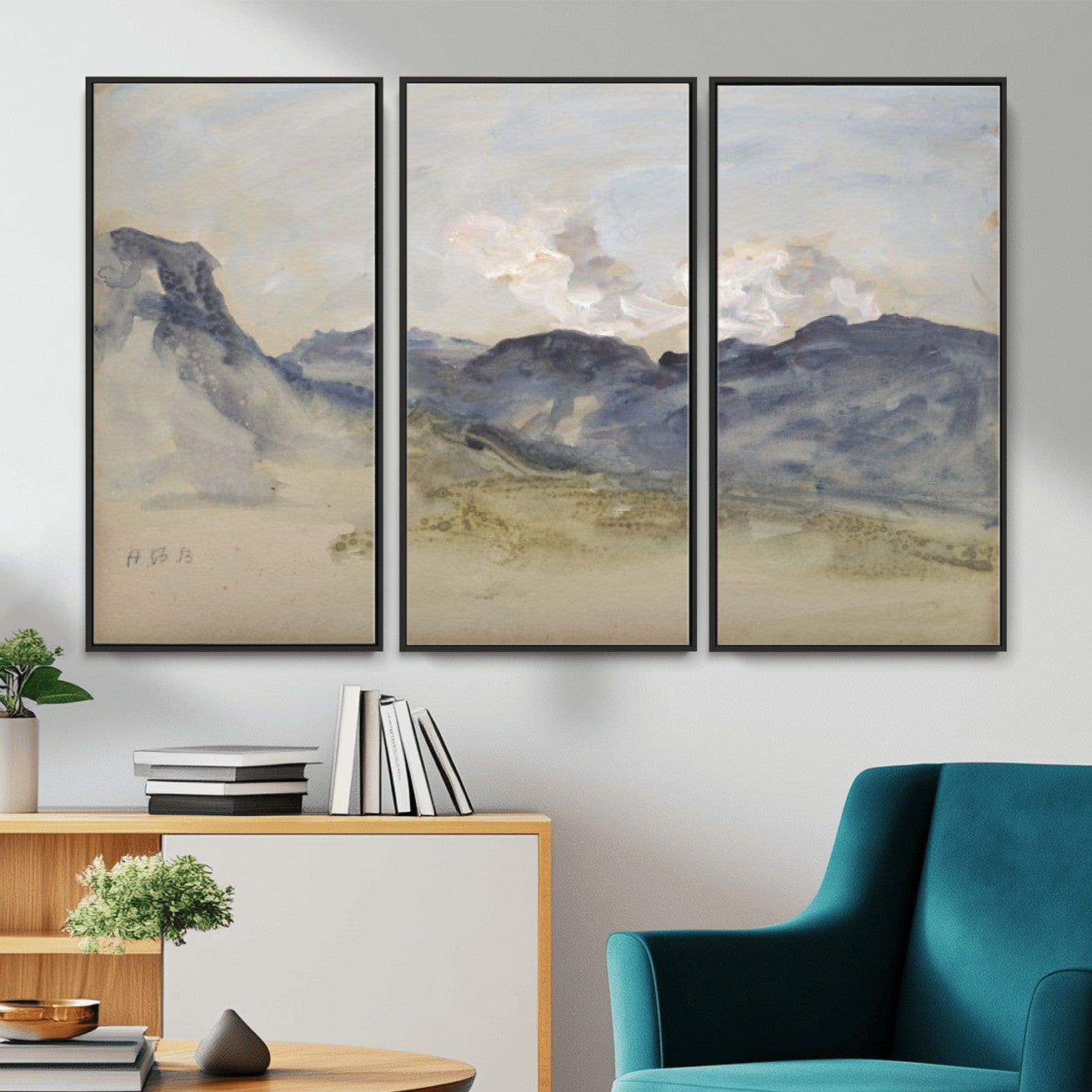 14644686-MGV-CV-36X24 - Alps Hercules Brabazon Brabazon Abstract Wall Art Canvas Print for Modern Home Decor