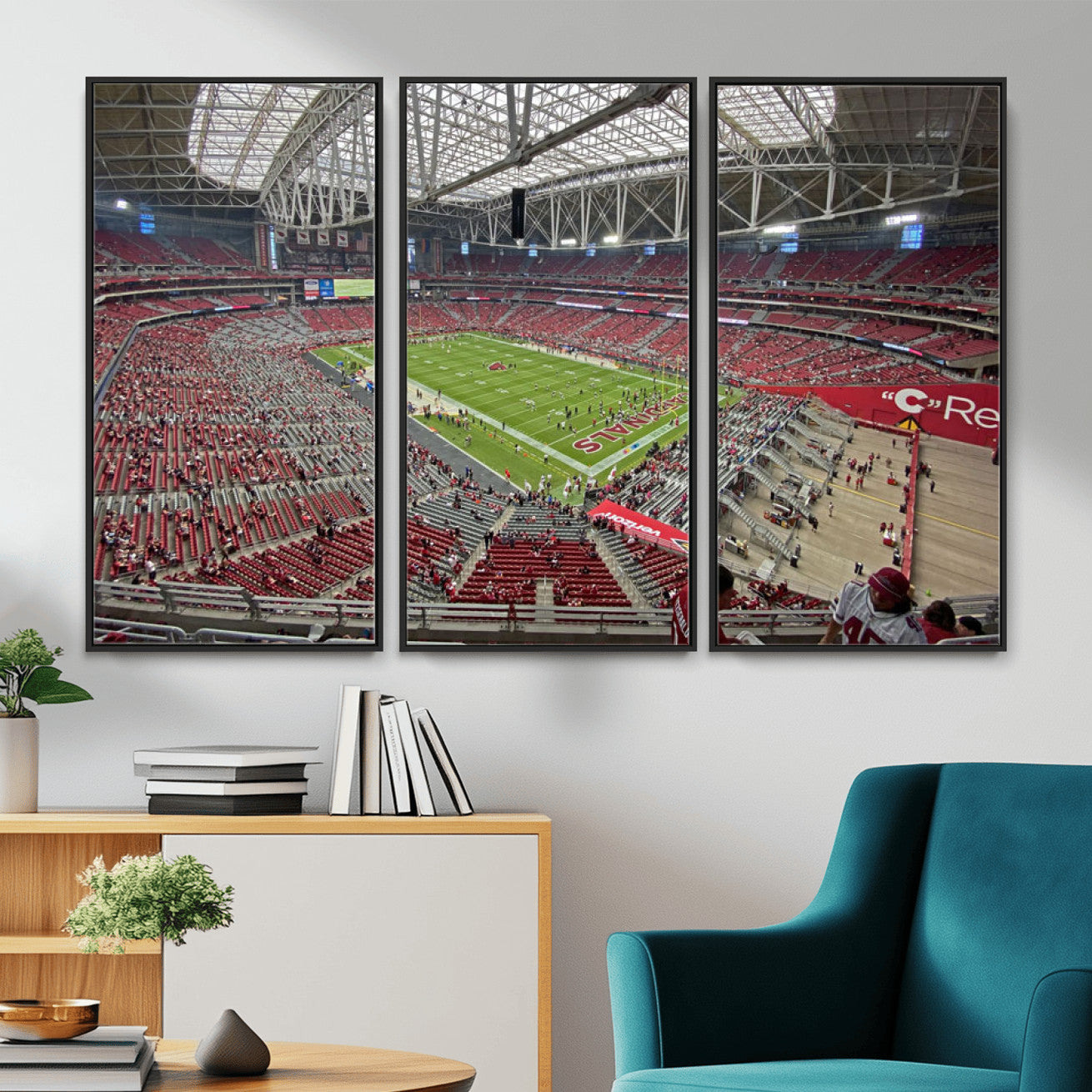 30579717-MGV-CV-36X24 - State Farm Stadium Canvas Wall Art, Arizona Cardinals Football Stadium Print, Glendale NFL Arena Panorama Artwork