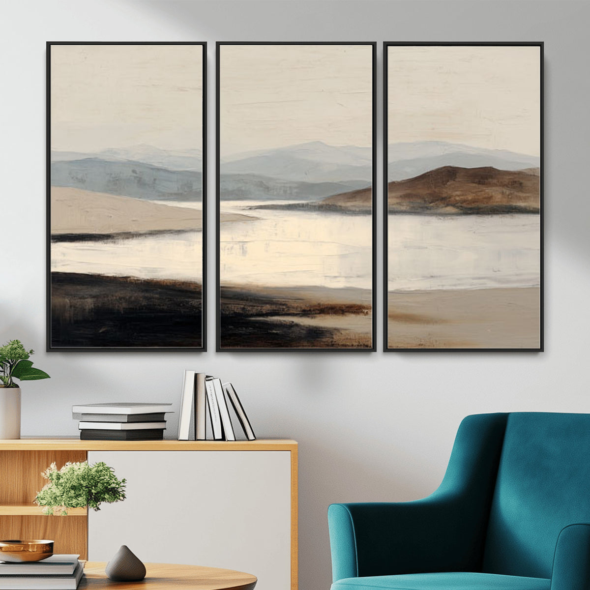 36873679-MGV-CV-36X24 - Modern Abstract Landscape Canvas Wall Art, Minimalist Nature Printing