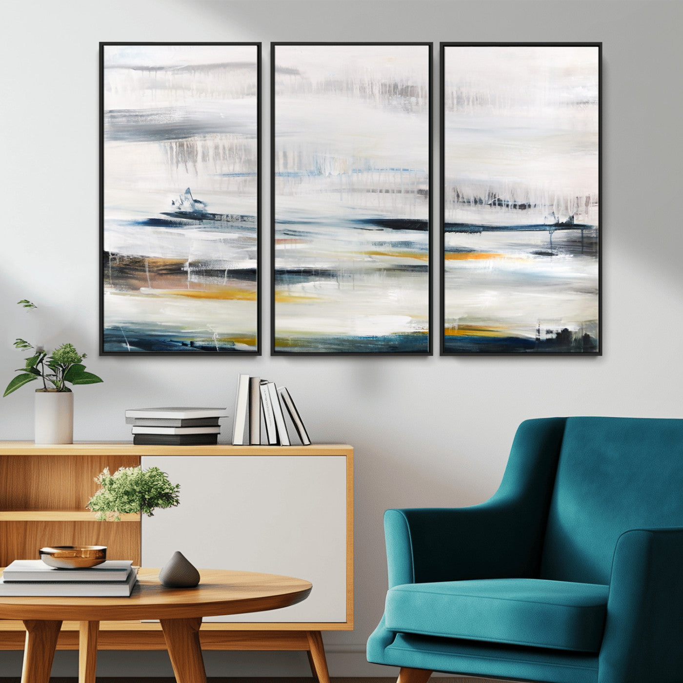 74932-MGV-FC-48X32-3P_Black-Soft Color Abstract Canvas Print