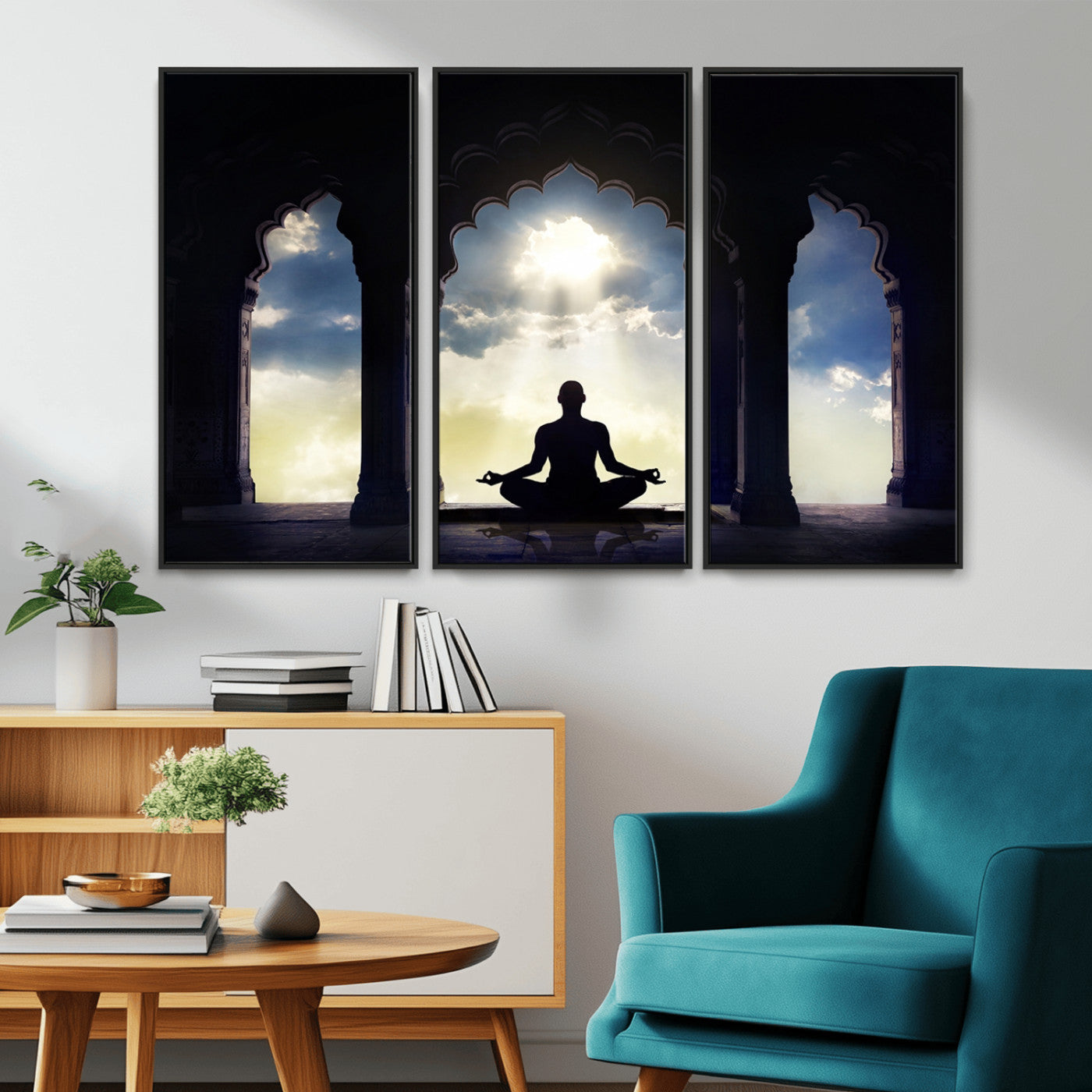 -Women and Yoga Wall Art Canvas Print