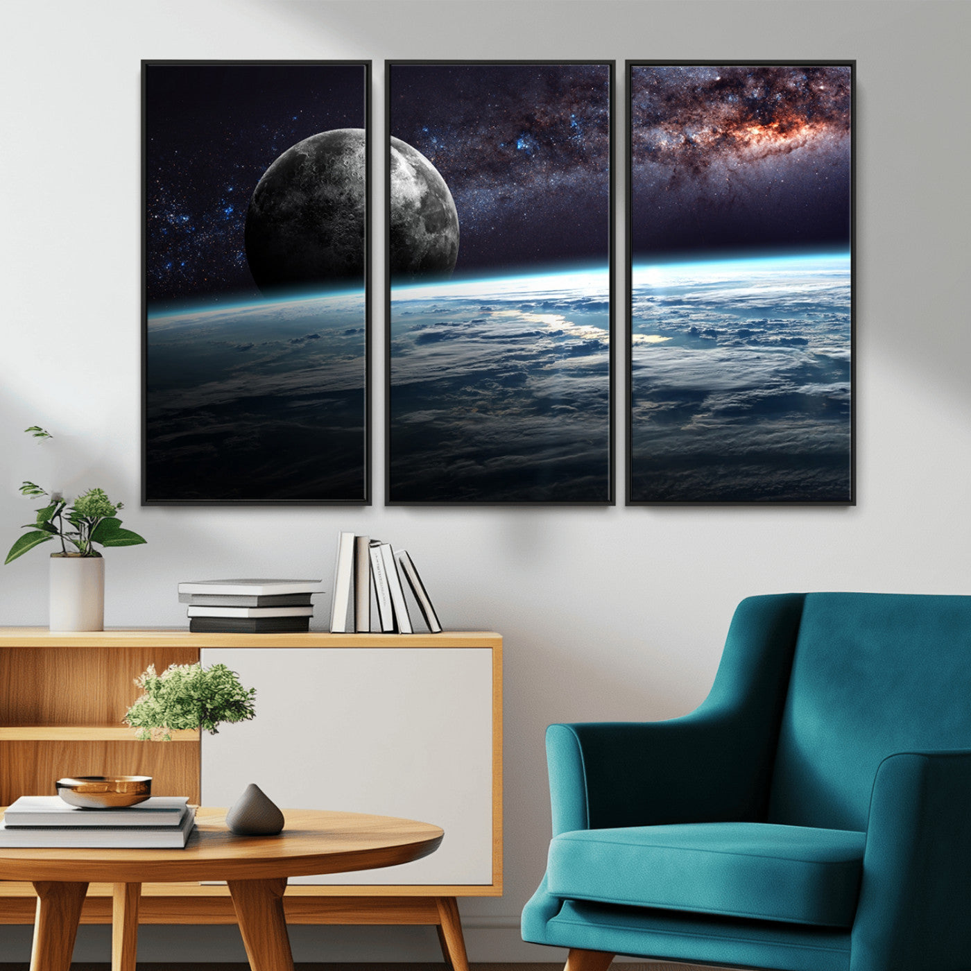 -Space and Planet Canvas Print