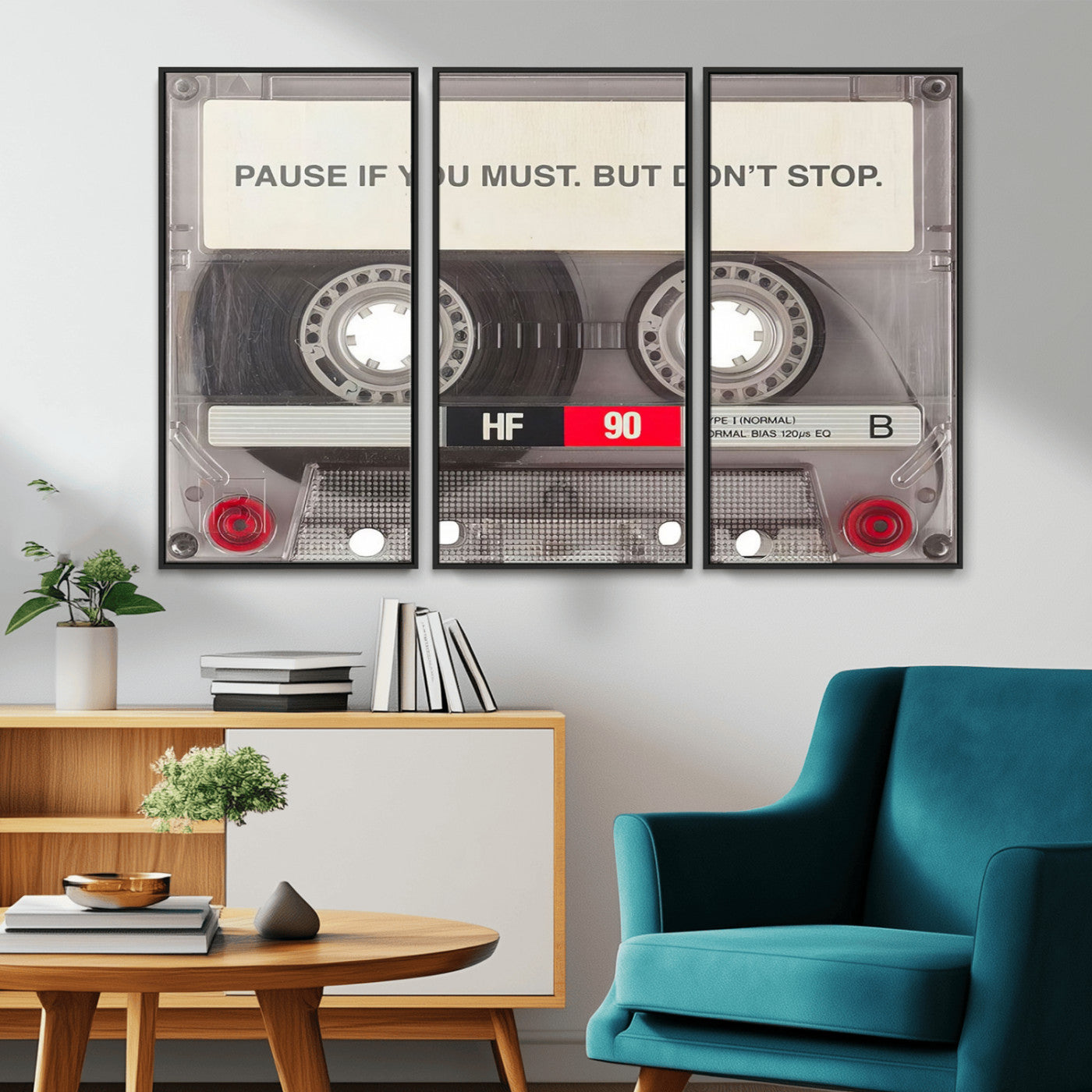 -Music Cassette Iconic Wall Art Canvas Print