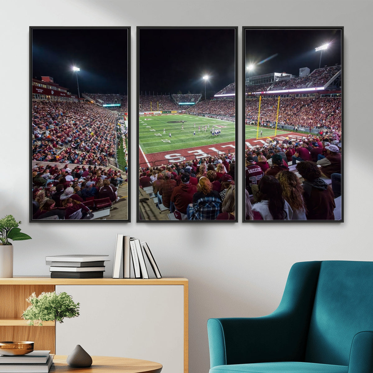 56191-MGV-CV-36X24 - Washington Grizzly Stadium American Football Wall Art Canvas Print, Sports Wall Art Print, Game Room Decor-1