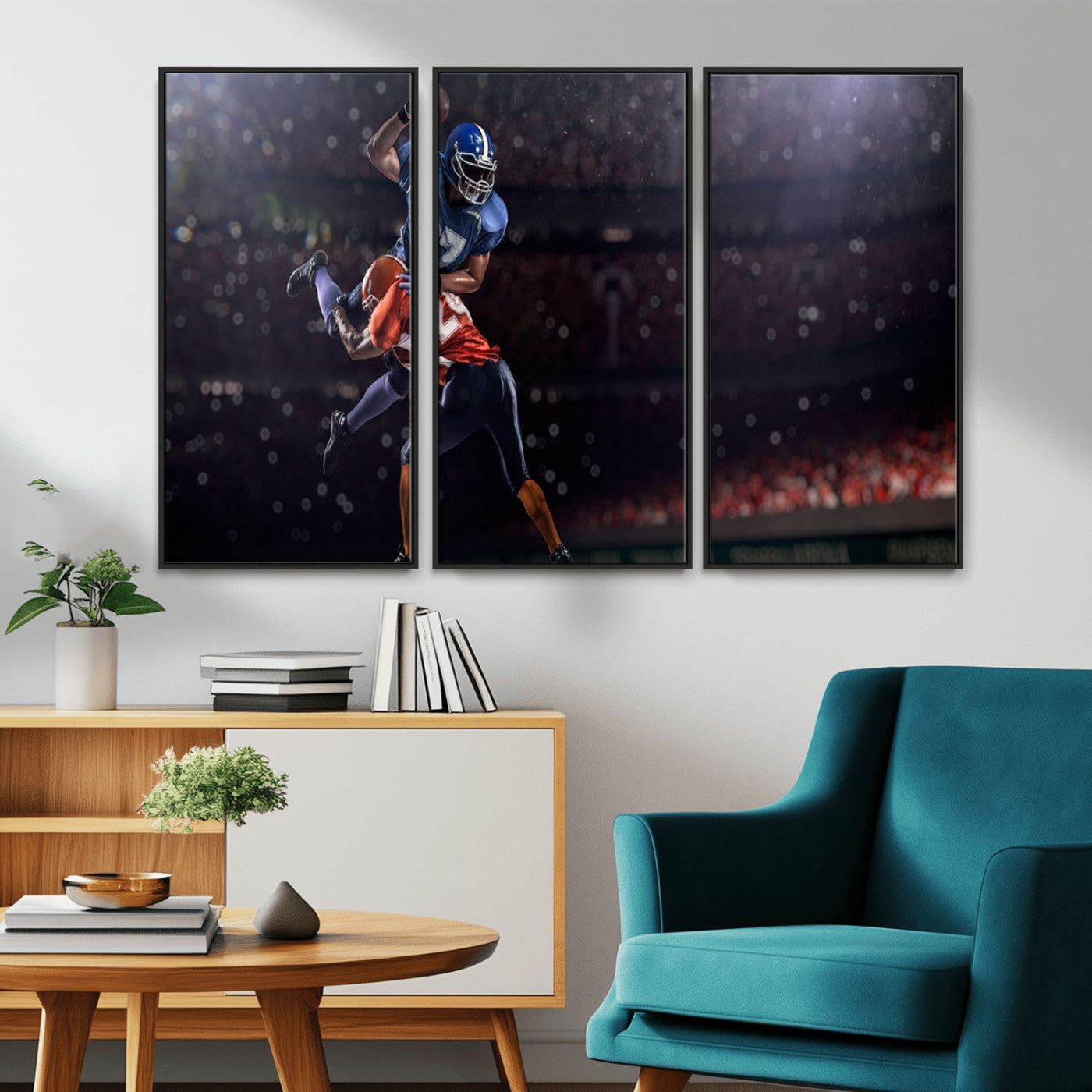 68009-MGV-CV-36X24-American Football Wall Art Canvas Print, Stadium Sport Wall Art Print