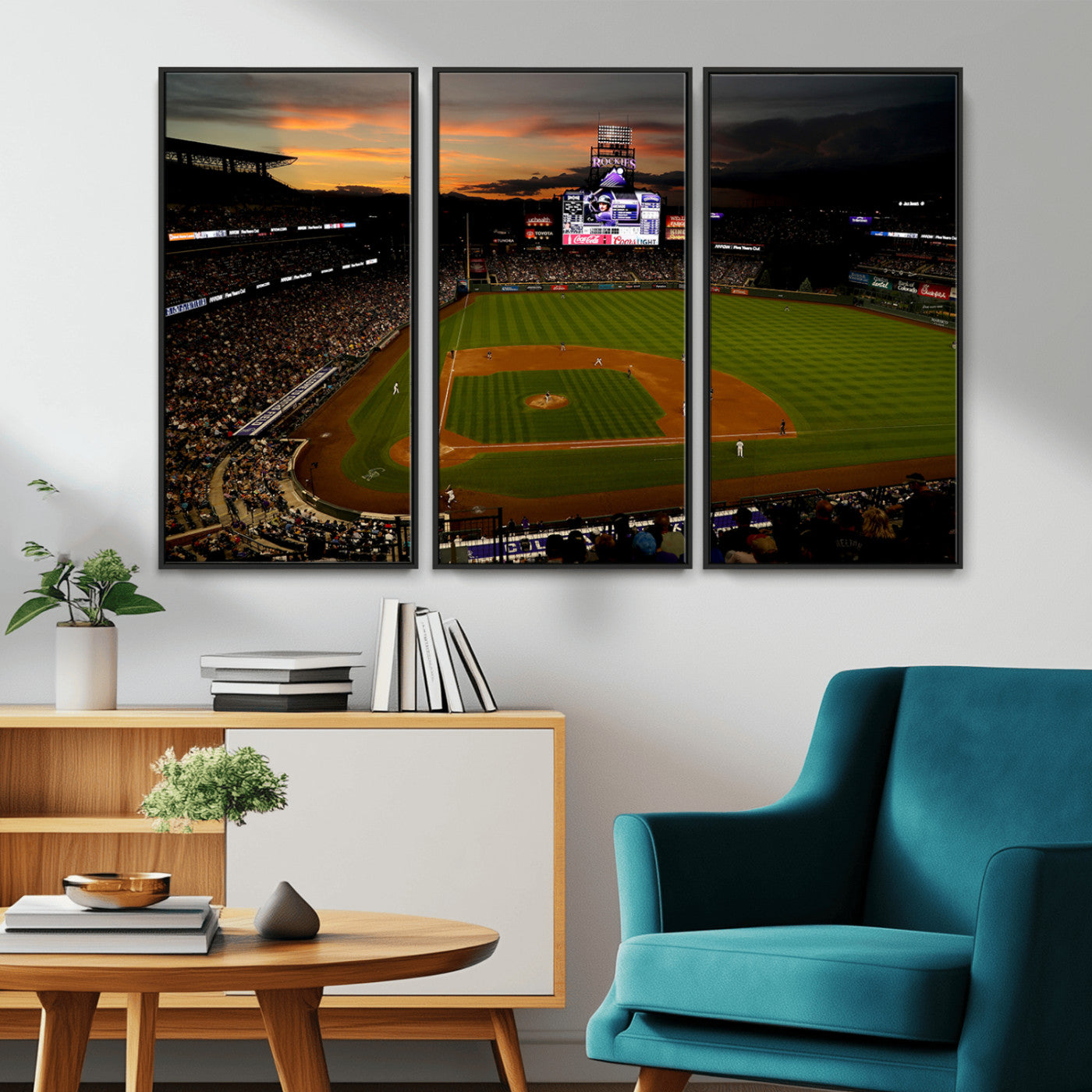 -Colorado Rockies Coors Field Wall Art Canvas Print - MLB Baseball Stadium