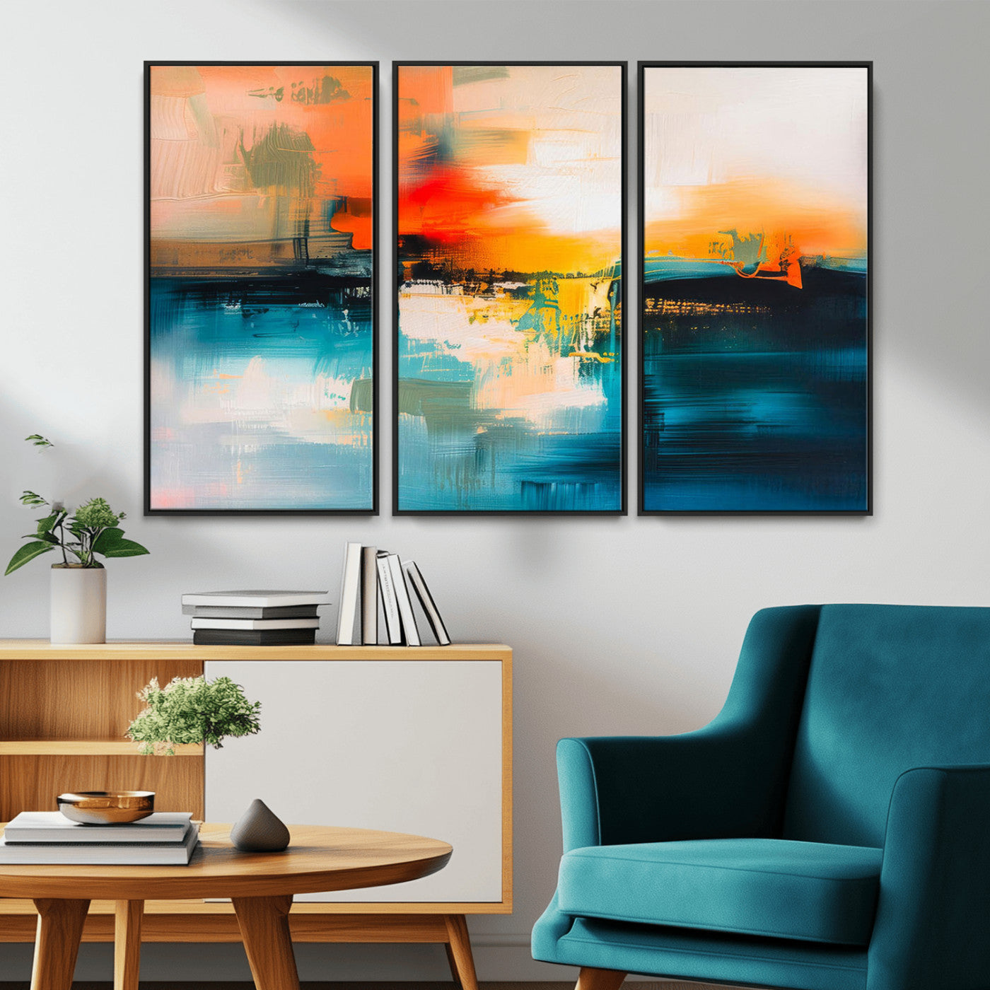 37083-MGV-CV-36X24-Colorful Abstract Wall Art | Bold Modern Canvas Print | Ready to Hang and Framed for Living Room or