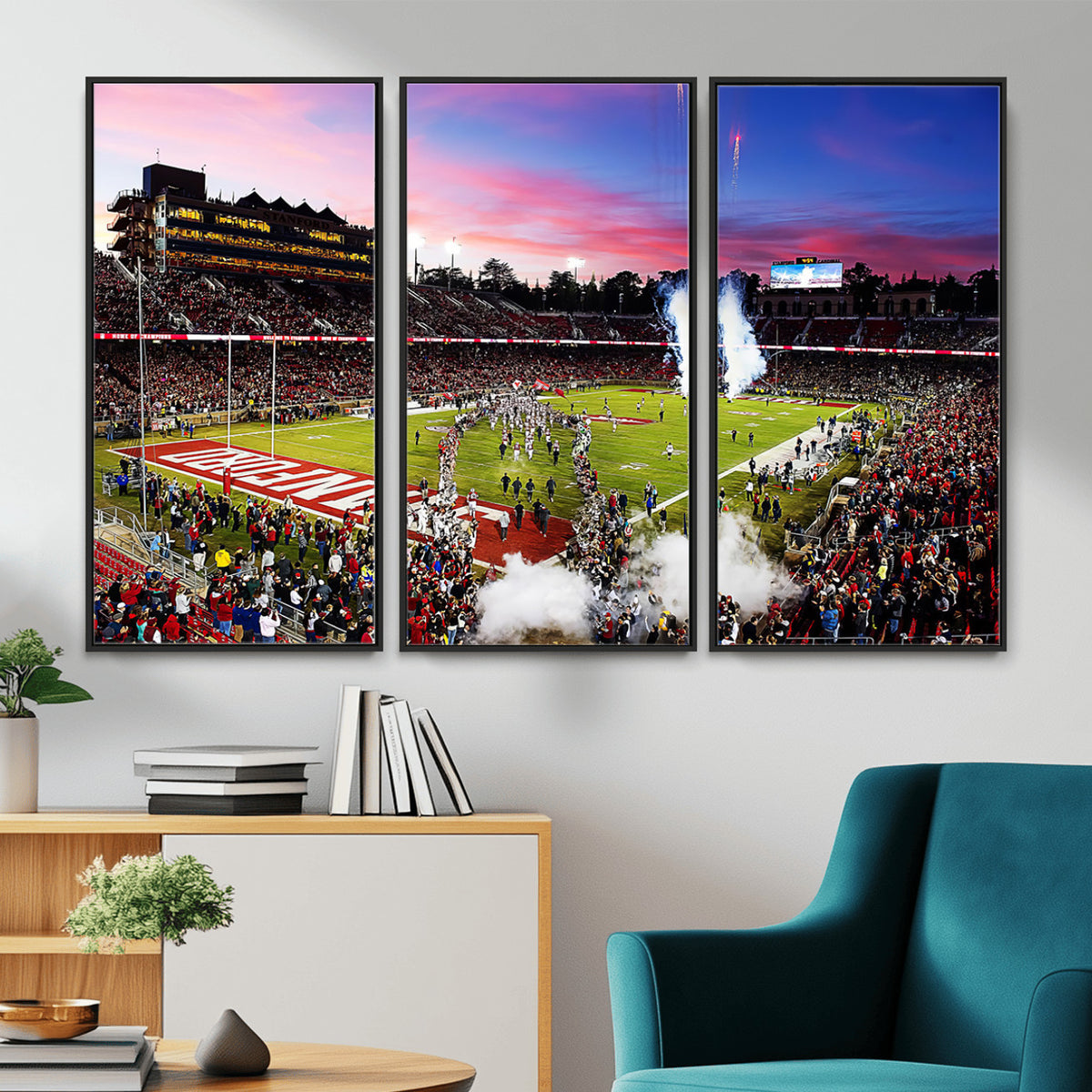 25557-PAN-FL-20X10 - Stanford University Cardinal Football Team Print - Stanford Stadium Wall Art Canvas Print