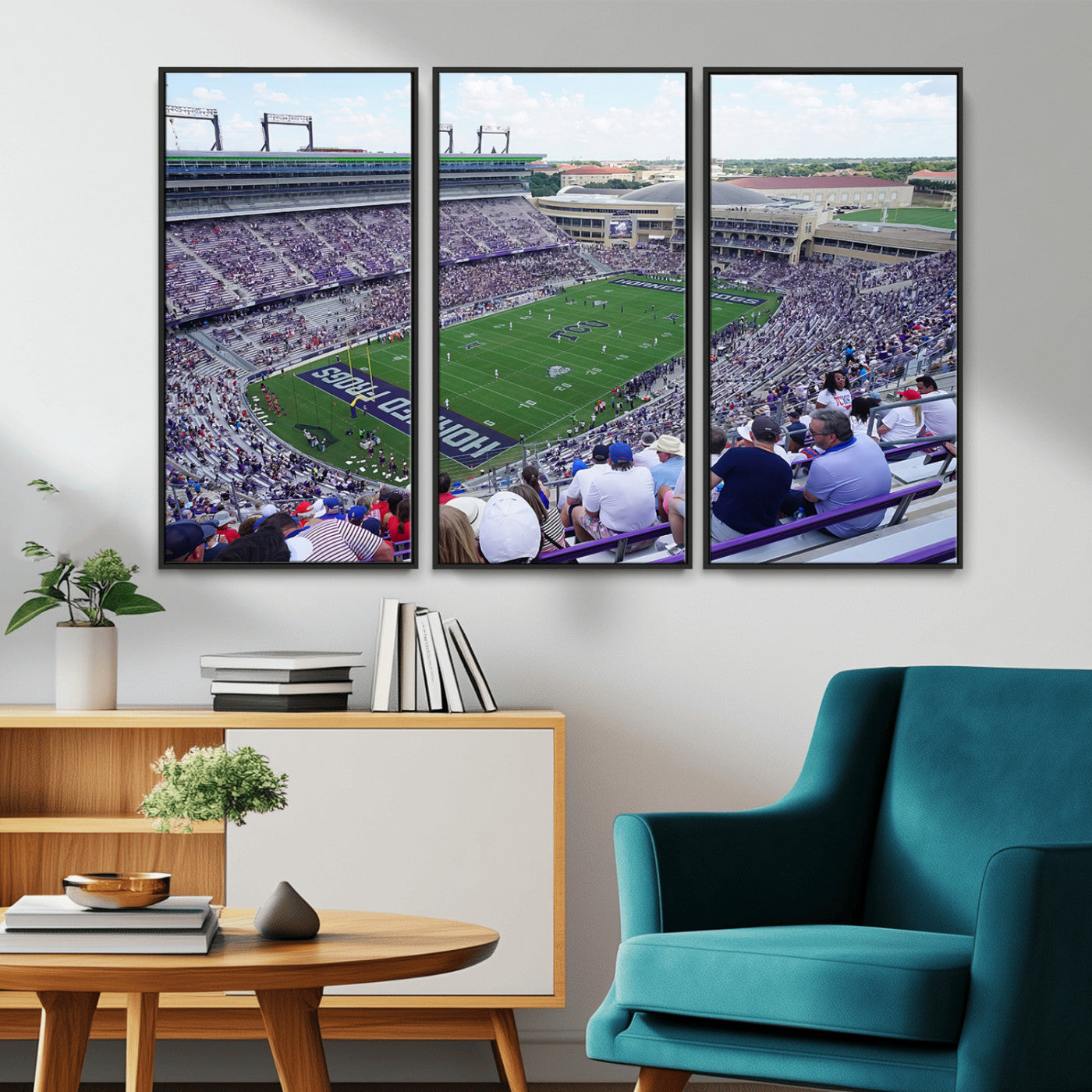 -The Texas Christian University TCU Horned Frogs Football Team Print - Fort Worth Amon G. Carter