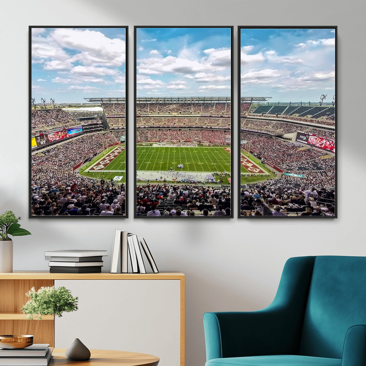 29243-PAN-FL-20X10 - The Temple University Owls Athletics Team Print - Philadelphia Lincoln Financial Field Stadium Wall