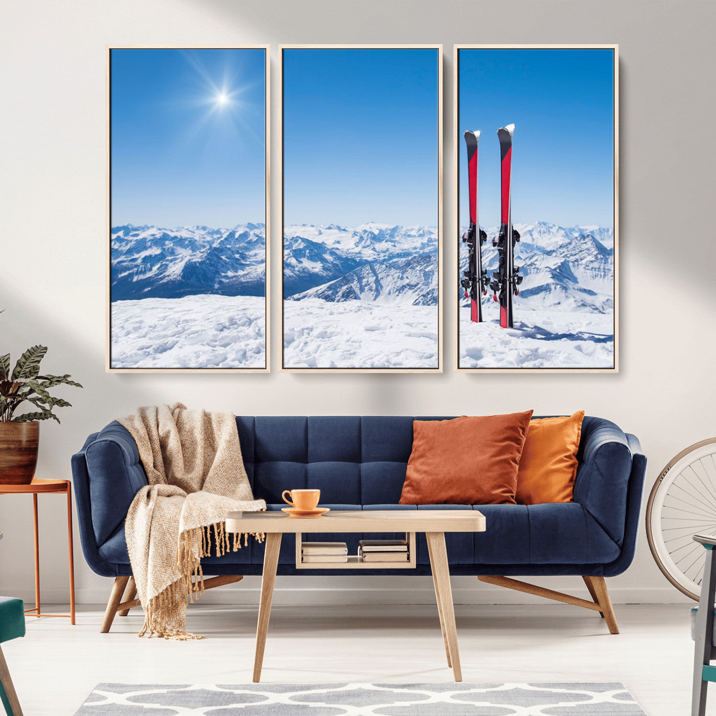 -Ski Season Snow Wall Art Canvas Print