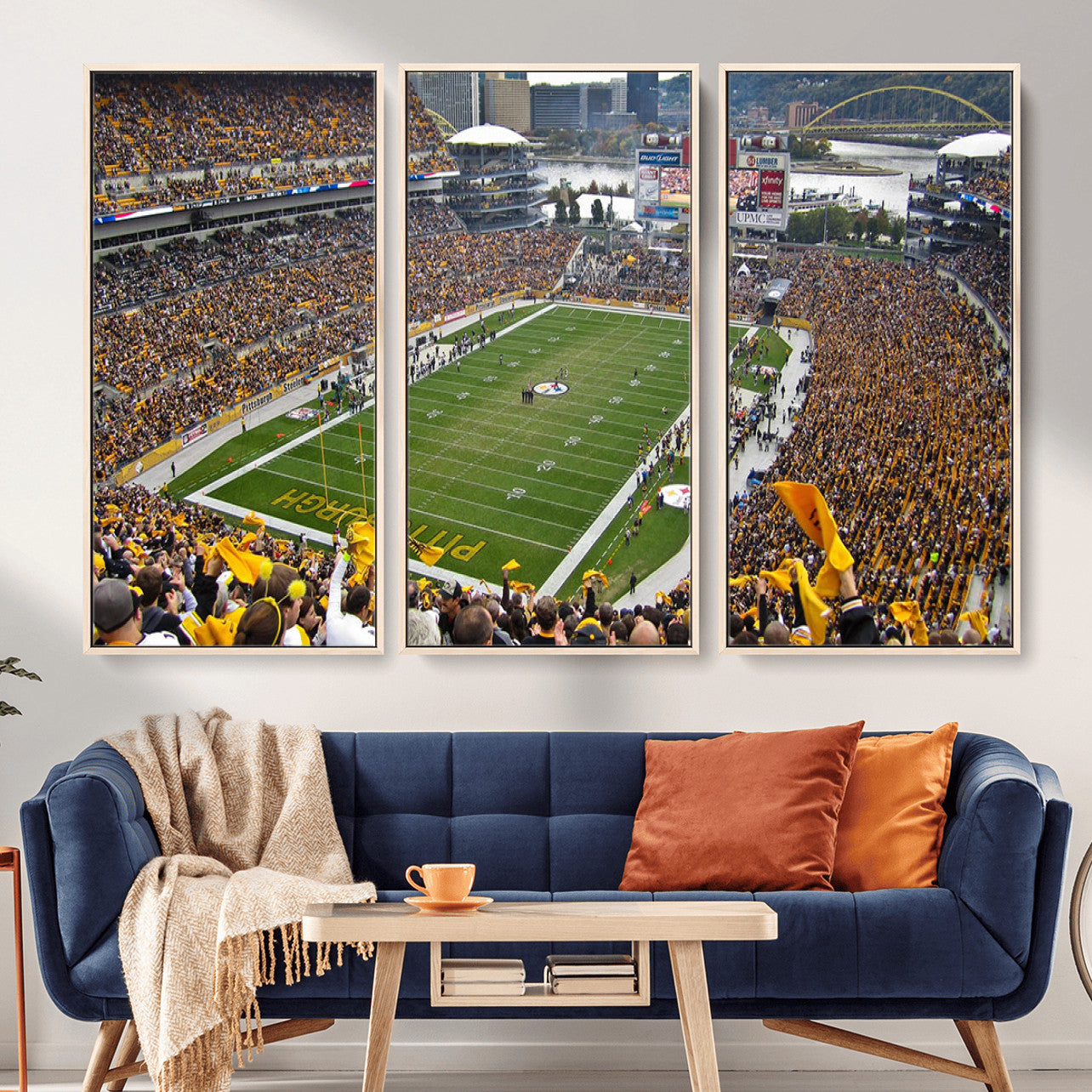 51419-MGV-FC-48X32-3P - Pittsburgh Steelers Print - Pittsburgh Heinz Field Stadium Wall Art Canvas Print