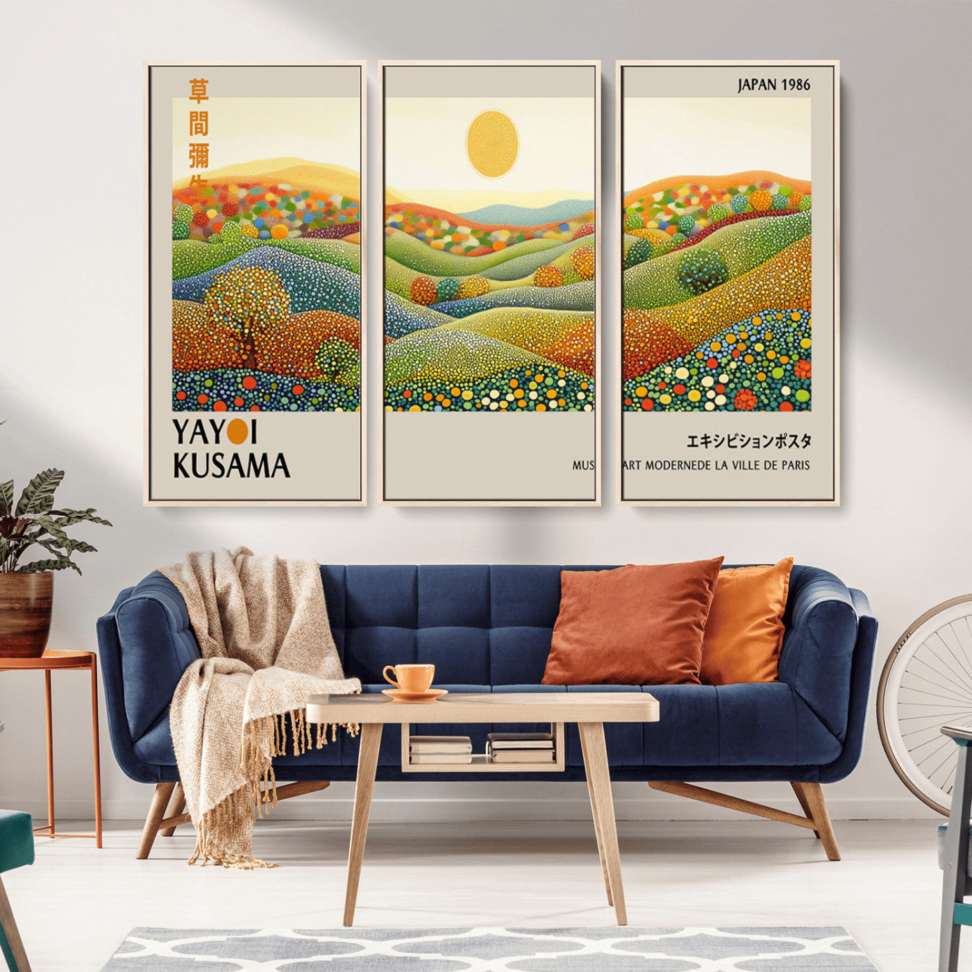 33864-MGV-CV-36X24-Yayoi Kusama Wall Art Print – Yayoi Kusama Wabi Sabi Japanese Wall Art Print - Vibrant Abstract