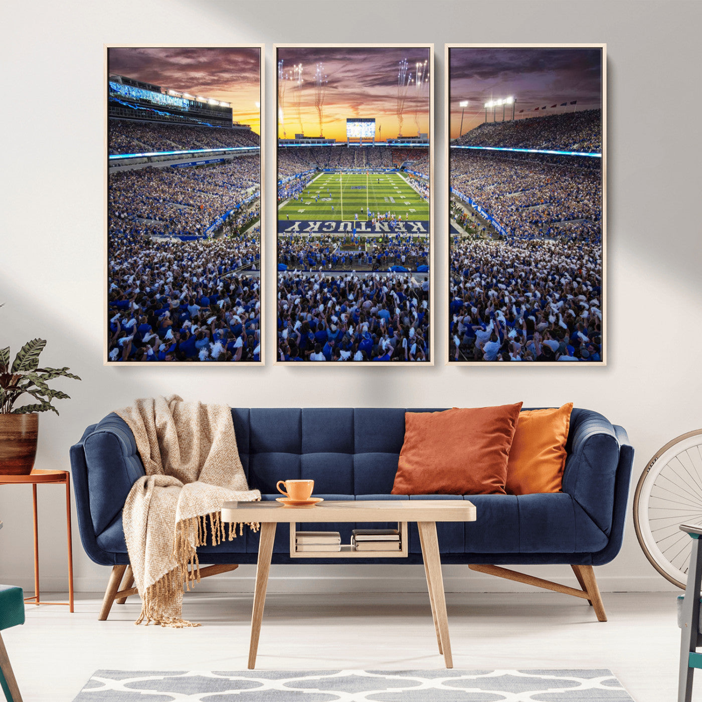 78524-MGV-CV-36X24-Kroger Field Wall Art Print - Kentucky Stadium Wall Art Print - Sunset Football Stadium Wall Decor -