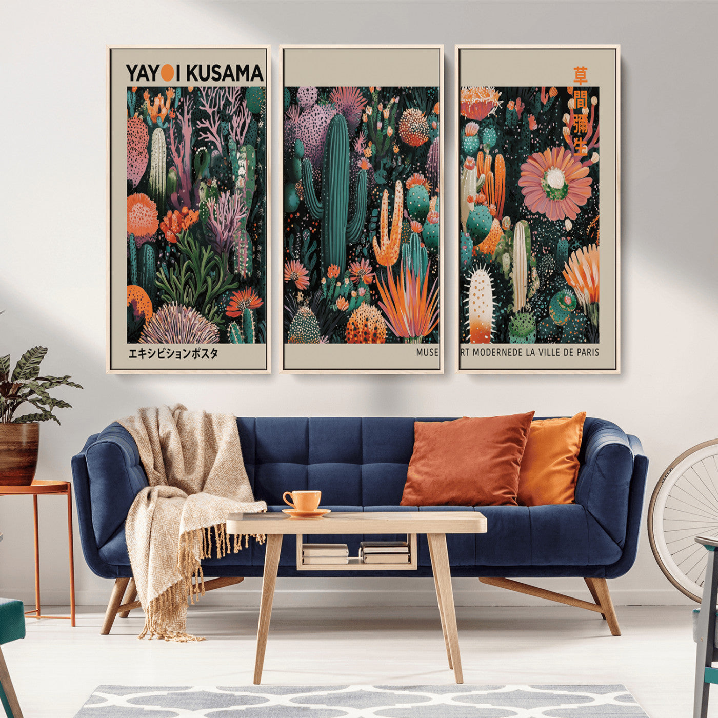 20505520-MGV-CV-36X24-Yayoi Kusama Art Print Canvas – Abstract Mount Fuji Japanese Wall Art Contemporary Modern Artwork for Home, Office