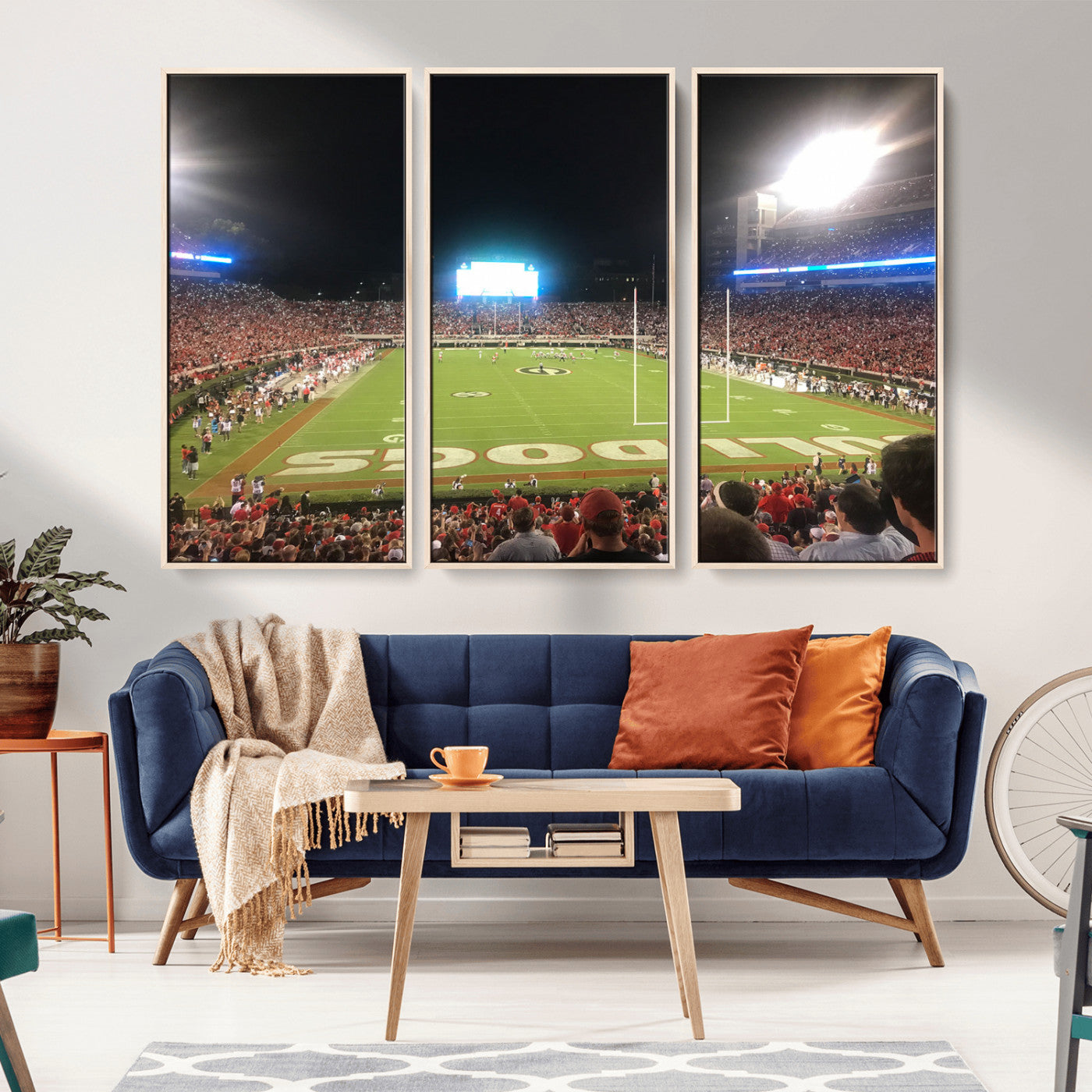 16230786-MGV-CV-36X24-Dooley Stadium Wall Art, Sports Arena Panoramic Canvas Print, Modern Stadium Landscape Artwork for Home, Office
