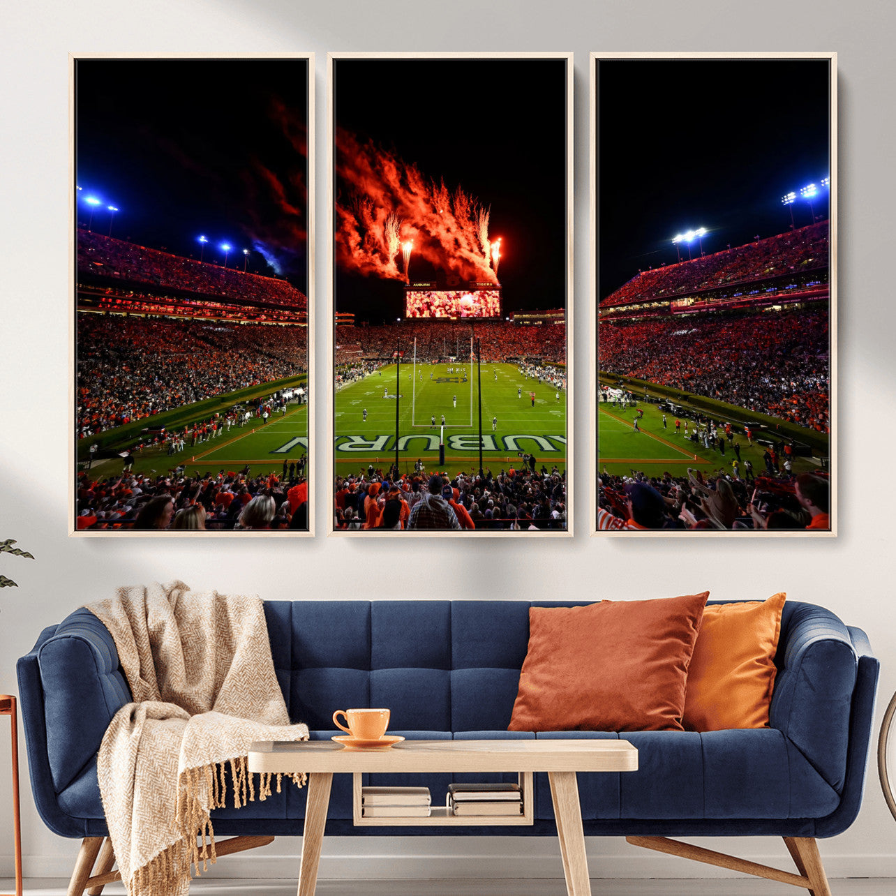 59046876-MGV-CV-36X24-Jordan-Hare Stadium Wall Art Canvas Print, Football Stadium Aerial View, College Sports Art for Man Cave or Game Room (Copy)
