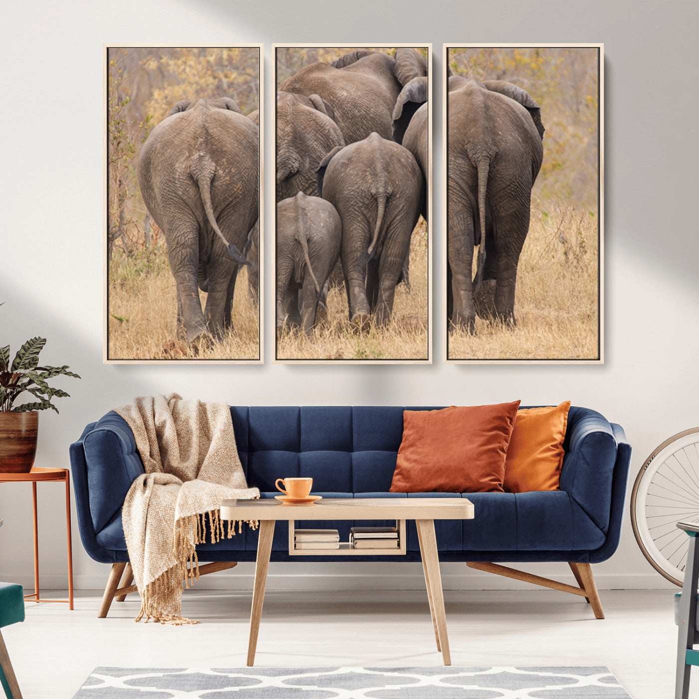 -Wild Elephant Wall Art Canvas Print