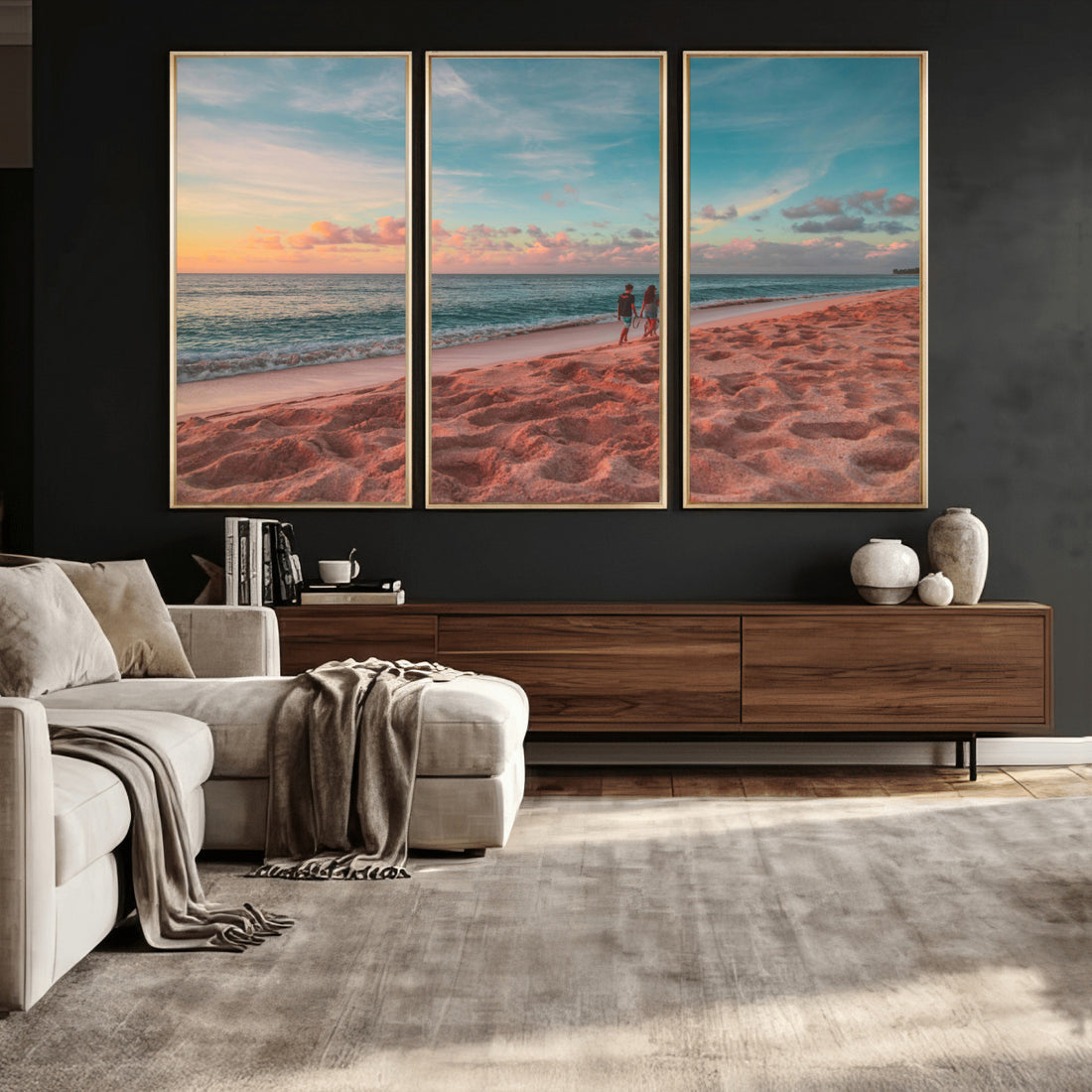 Pastel Beach Wall Art Canvas Print | Soft Coastal Photography