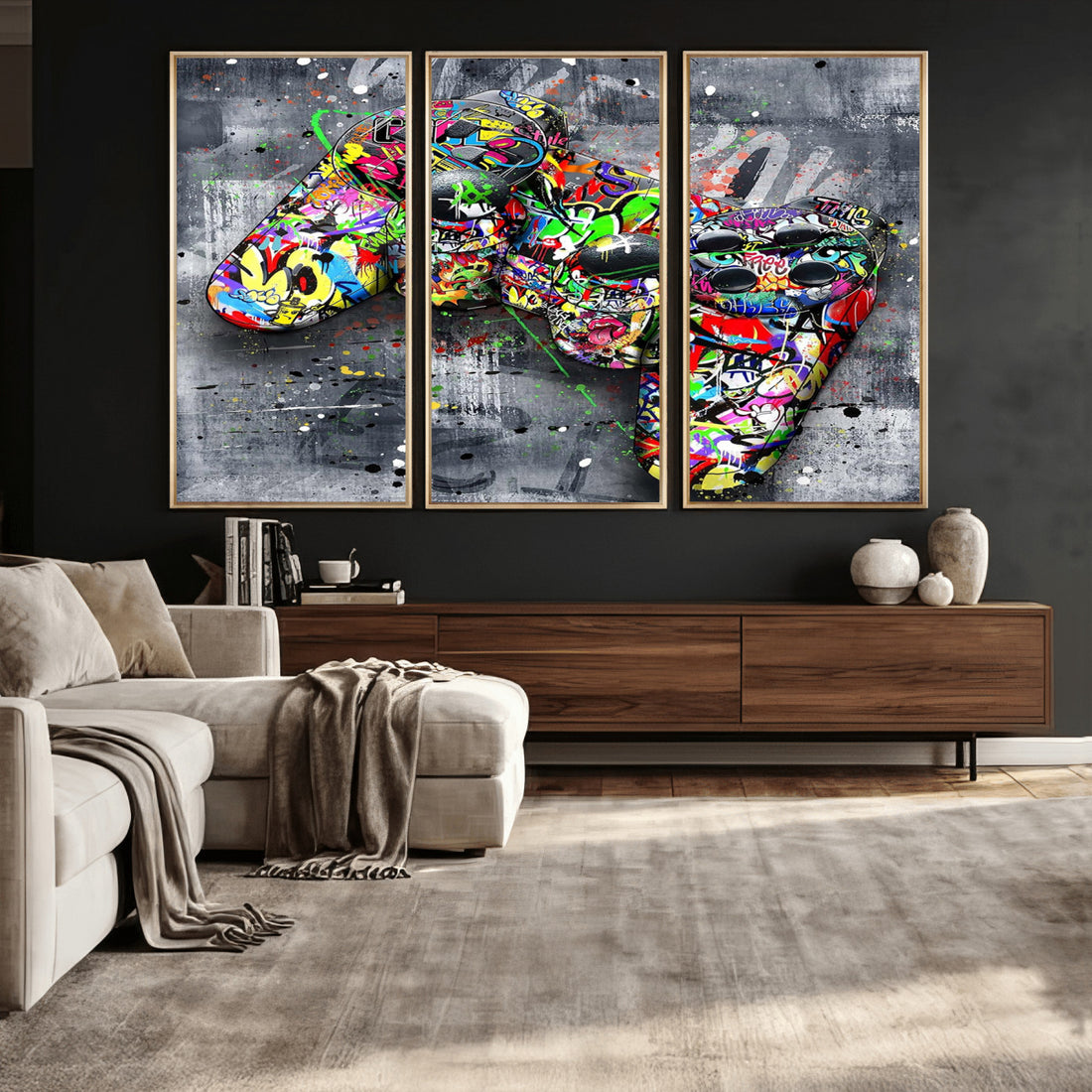 Graffiti Gaming Canvas Wall Art for Bedroom | Gaming Wall Art for Teen Boys