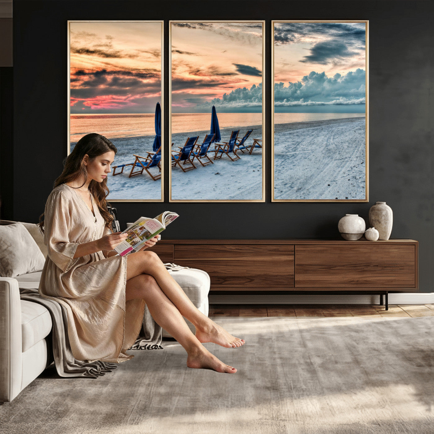 17237006-MGV-CV-36X24 - Serene Gulf Solitude Wall Art Canvas Print
