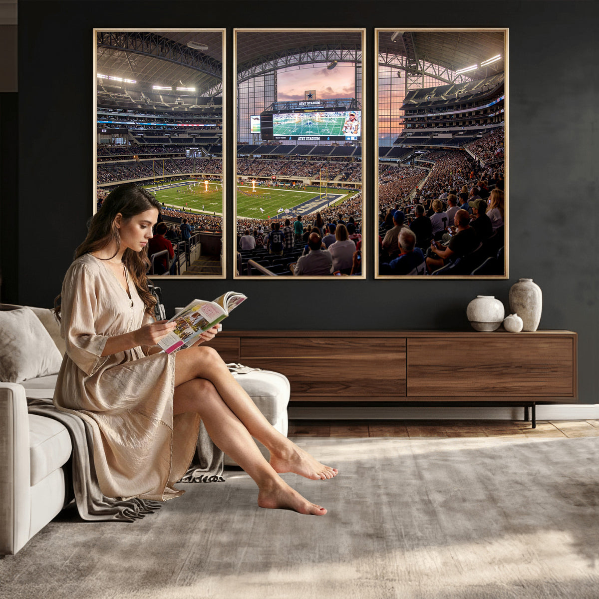 61524160-MGV-CV-36X24 - Stadium Wall Art Canvas Print