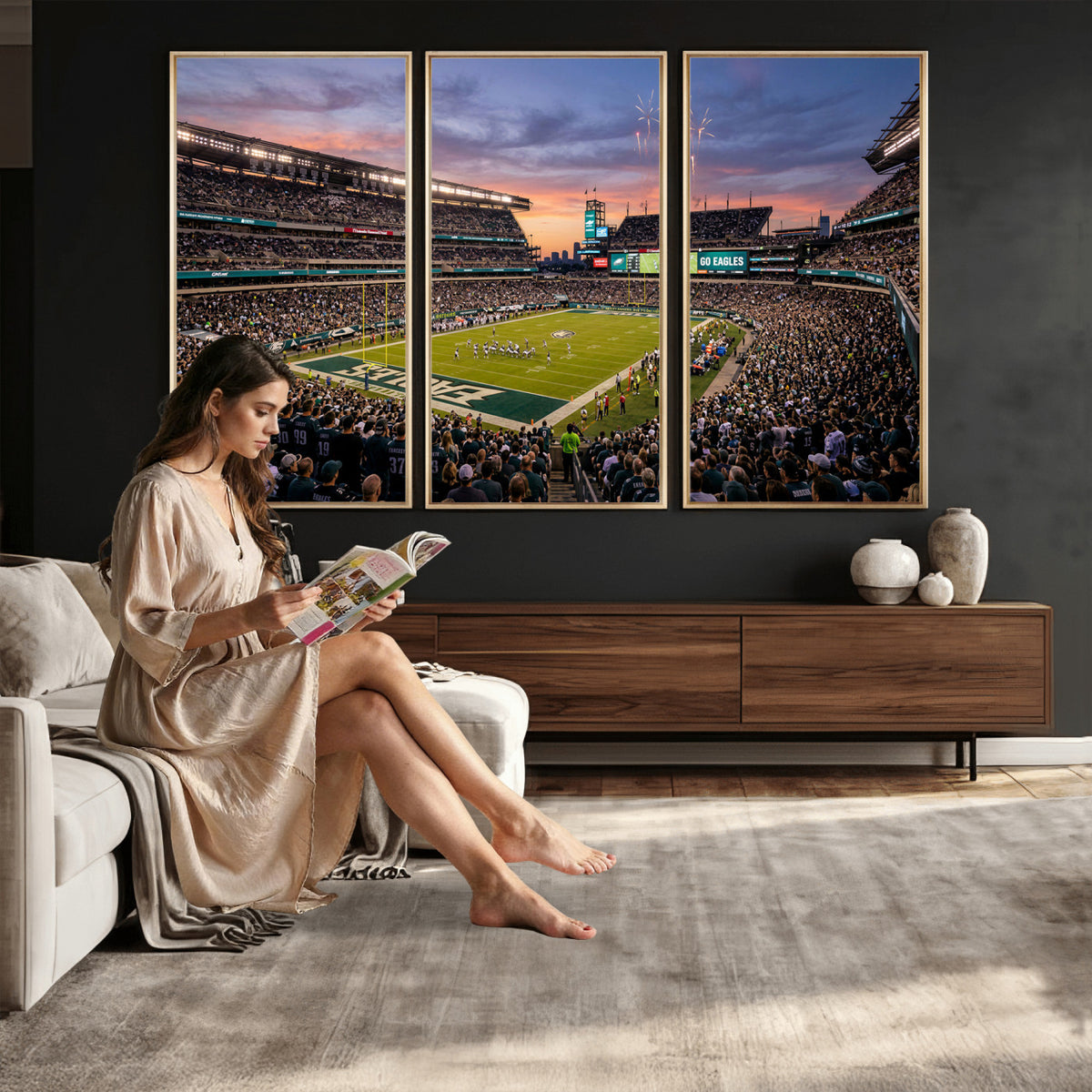 15549432-MGV-CV-36X24 - Stadium Wall Art Canvas Print