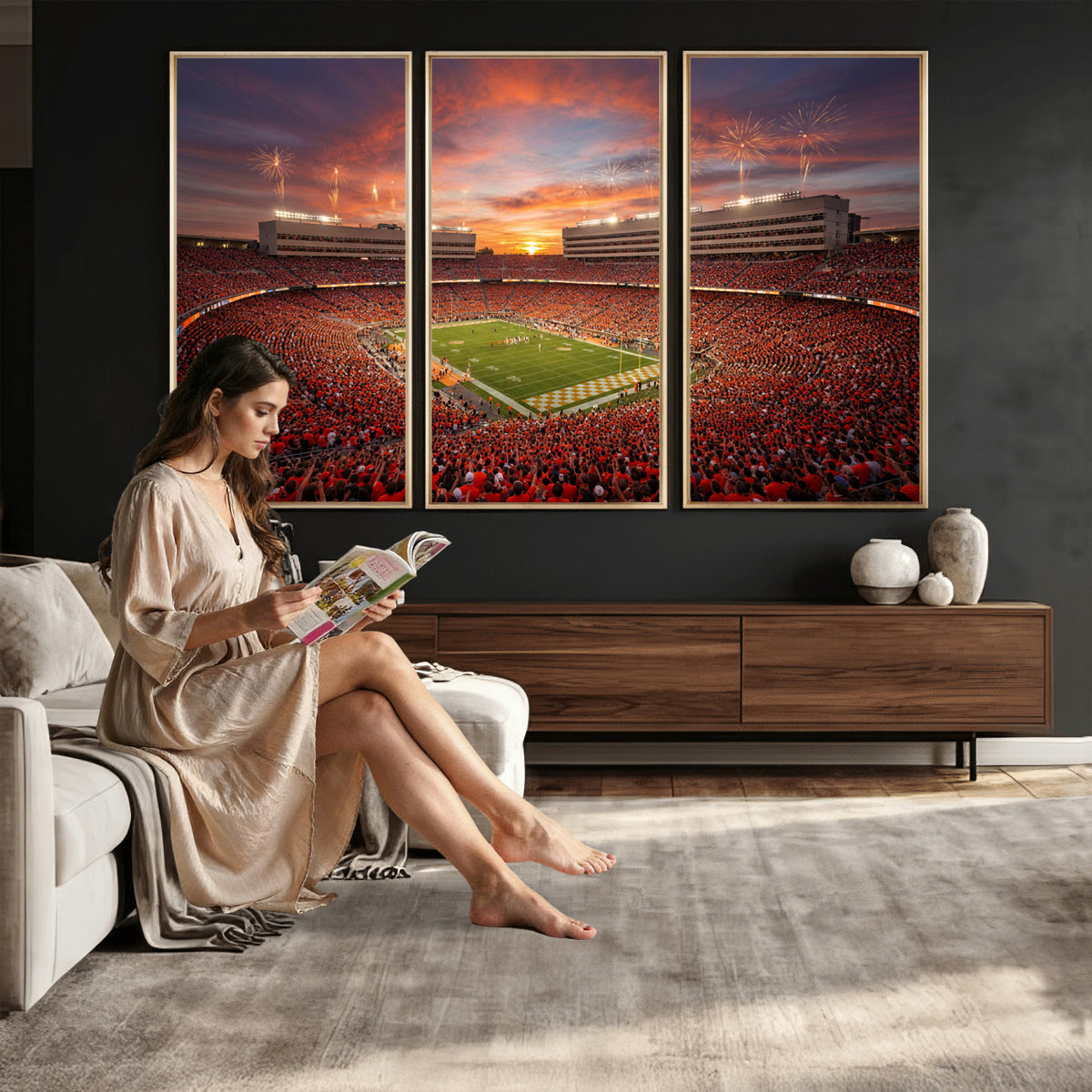 66964685-MGV-CV-36X24 - Stadium Wall Art Canvas Print