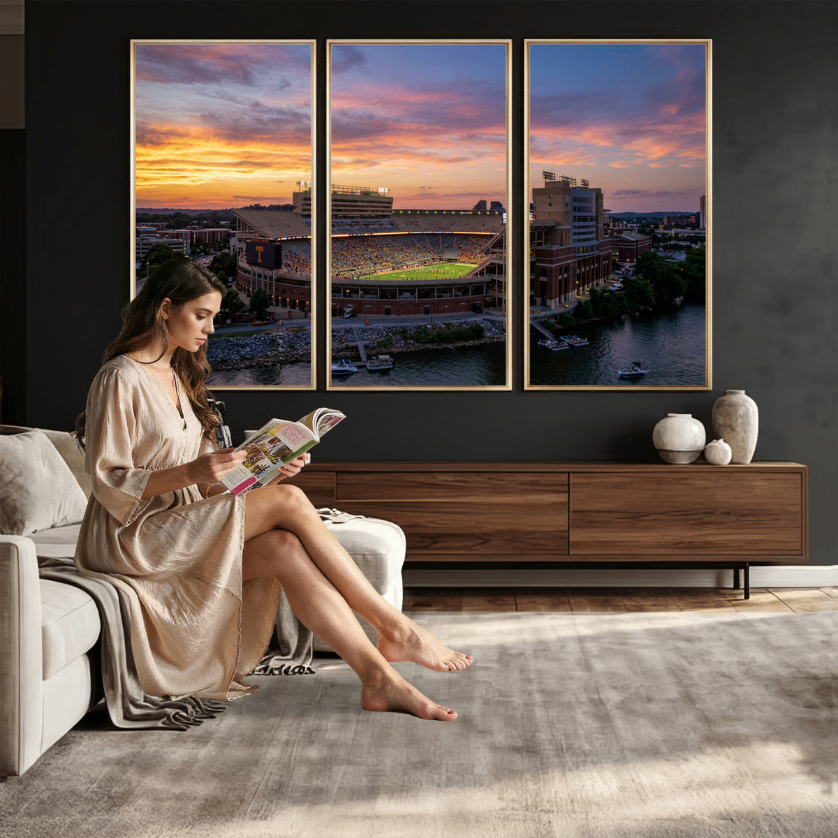 61093642-MGV-CV-36X24 - Stadium Wall Art Canvas Print